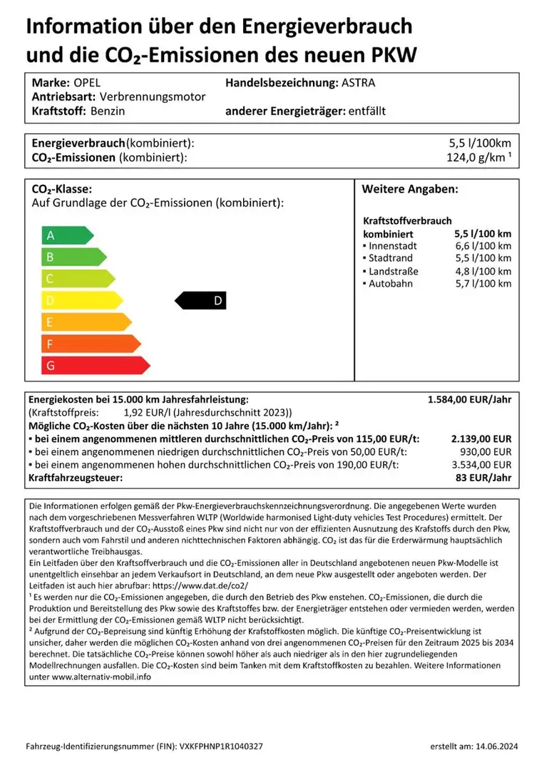 Opel Astra L 5-trg. 1.2T MT6 Edition  Kamera AGR Schwarz - 2