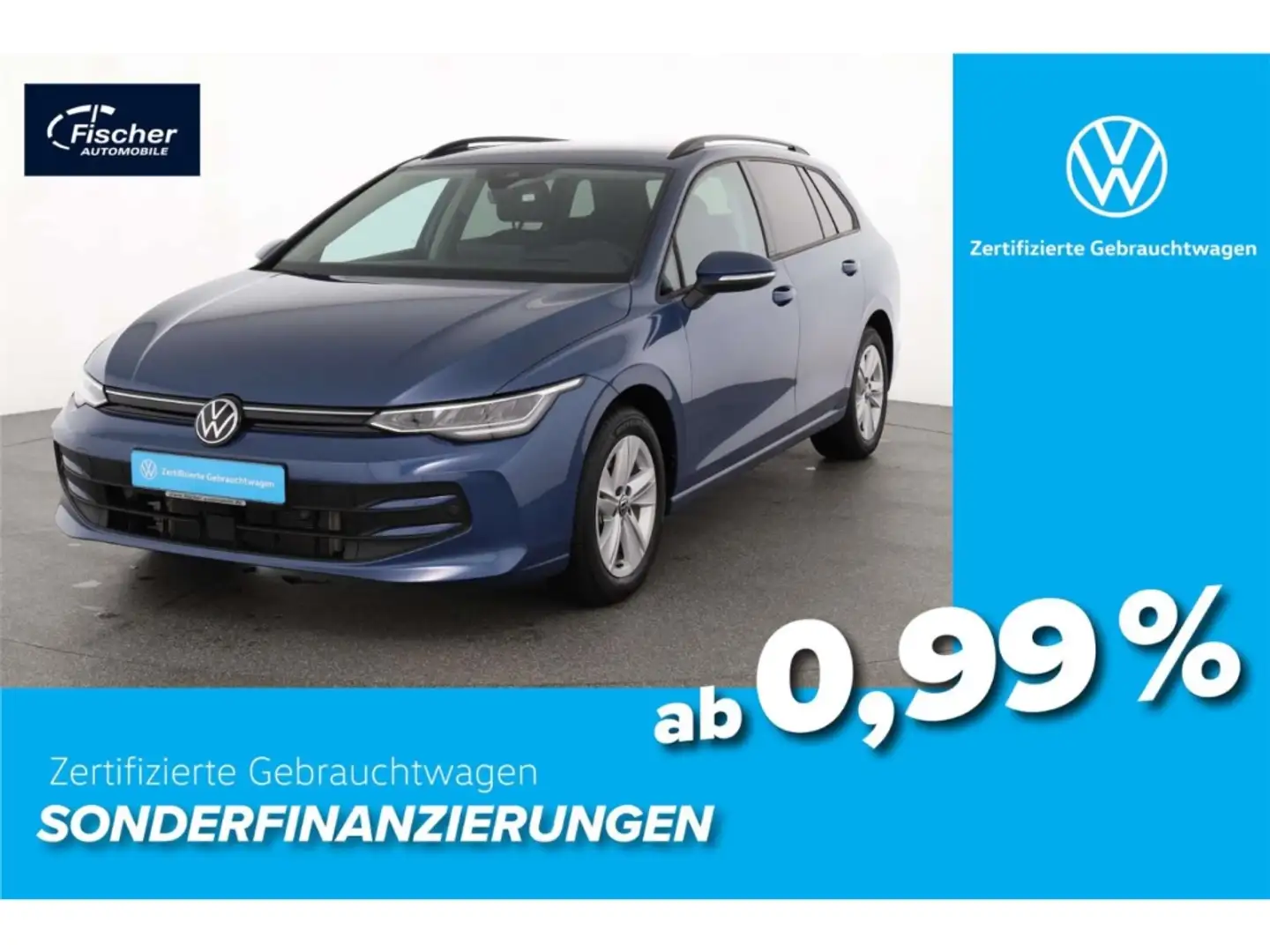 Volkswagen Golf Variant 1.5 eTSI Life DSG LED/NAV/RFK/ACC Blau - 1