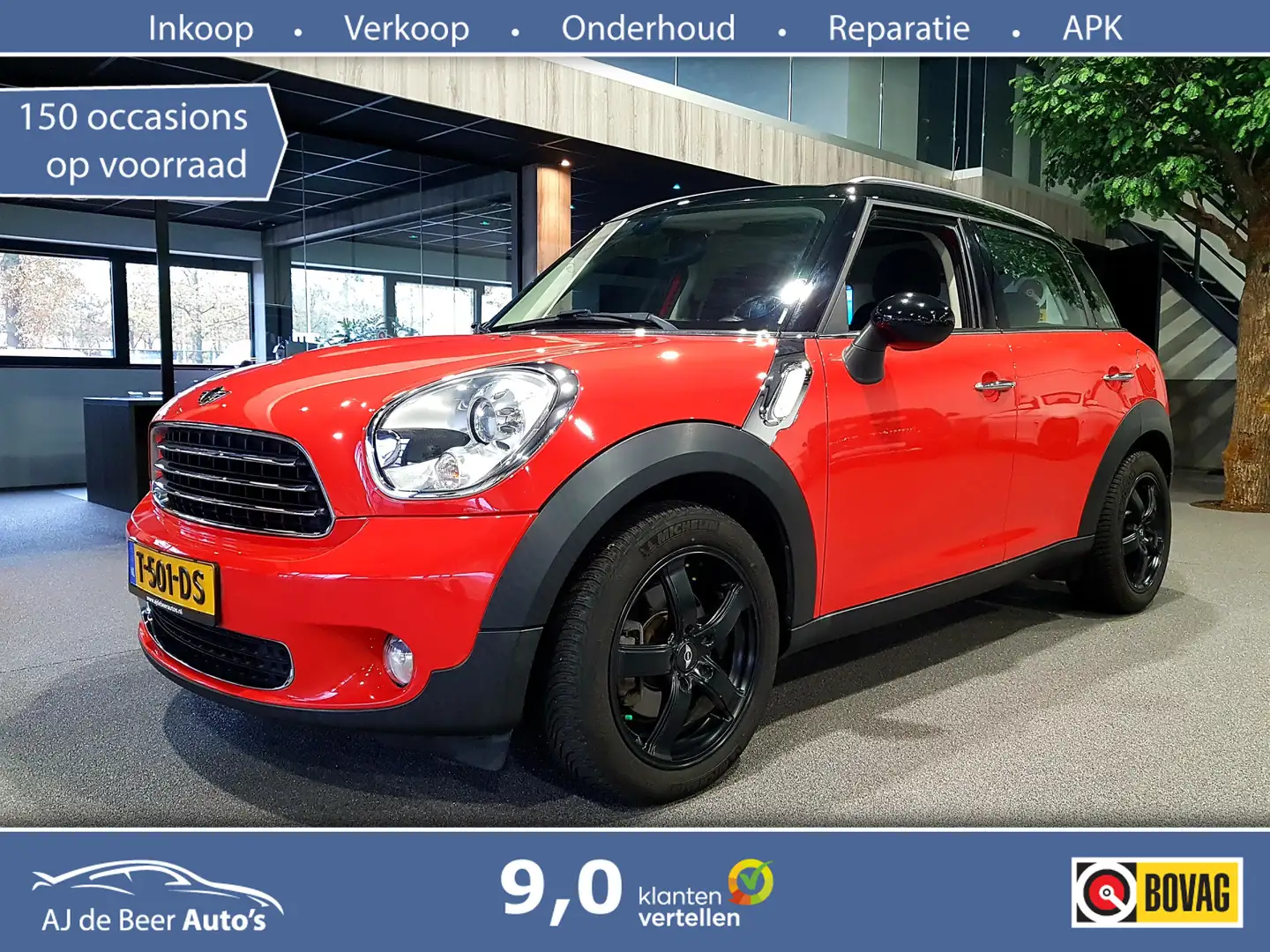 MINI Cooper Countryman Mini 1.6 Chili Panorama | Navigatie | Nette auto Rood - 1