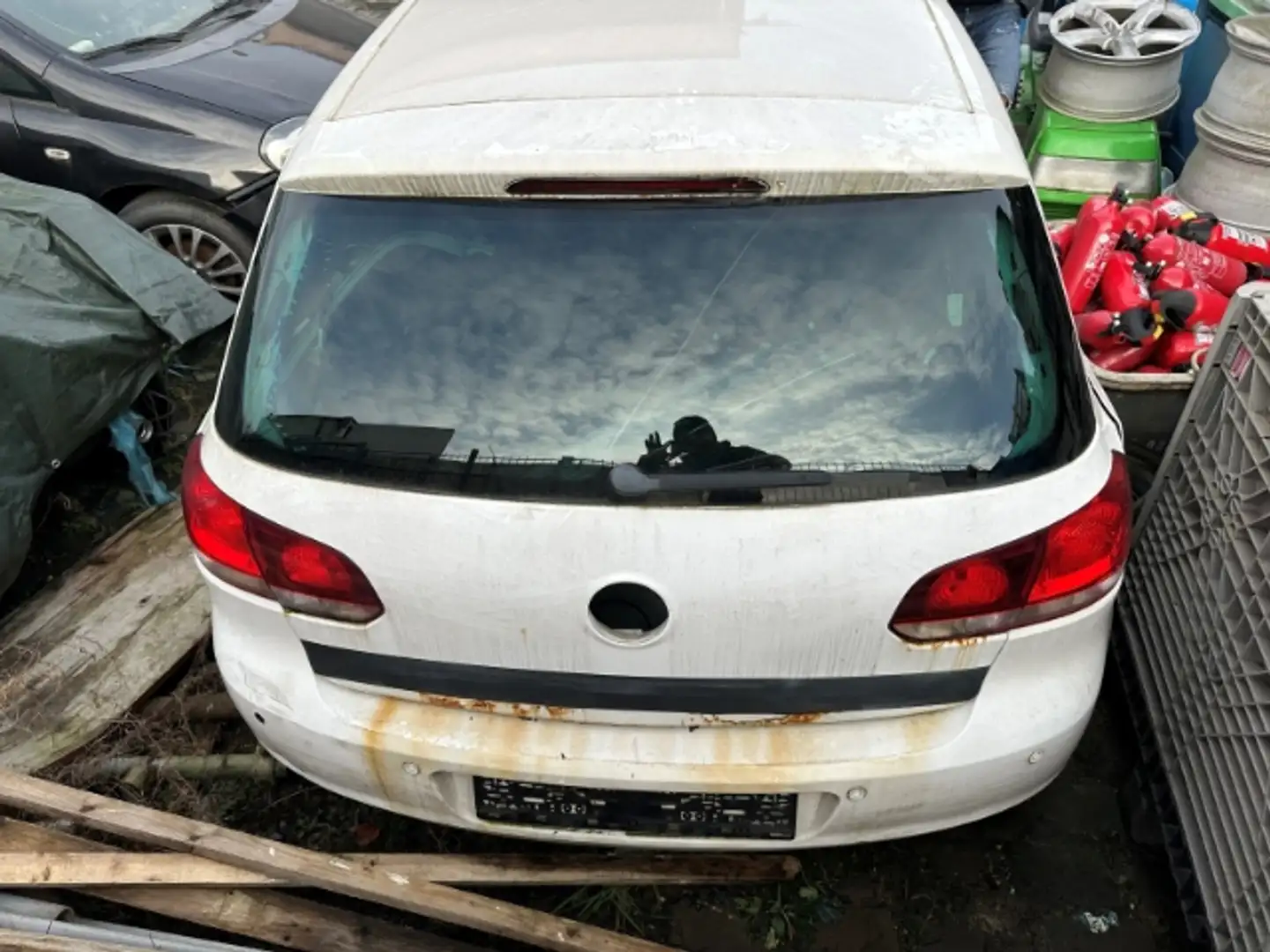 Volkswagen Golf VI Trendline 1.4 NUR ZUM AUSSCHLACHTEN GA Klima el Weiß - 2
