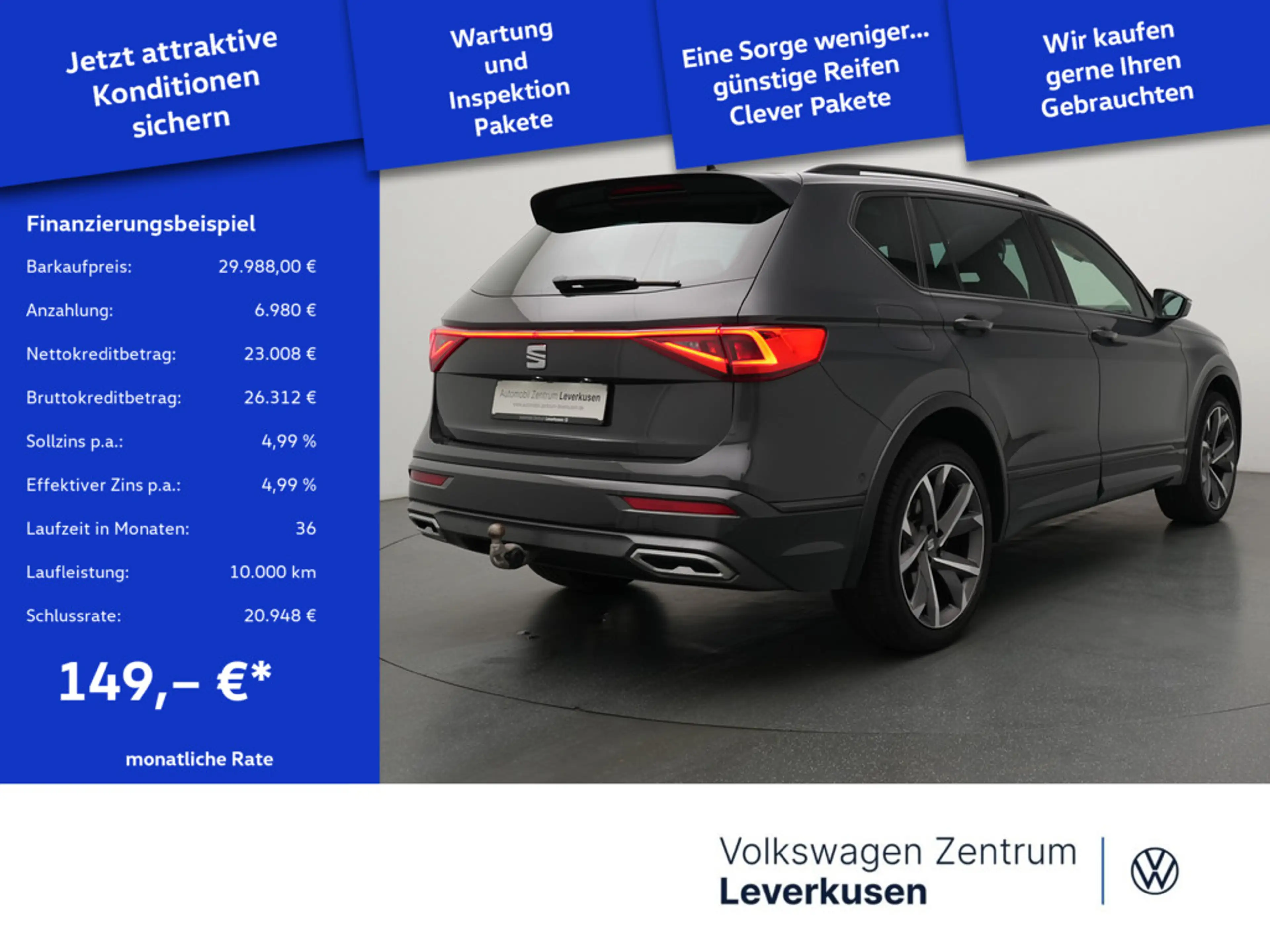 SEAT Tarraco FR DSG PANO AHK ACC NAVI KAM SHZ DCC — photo 2