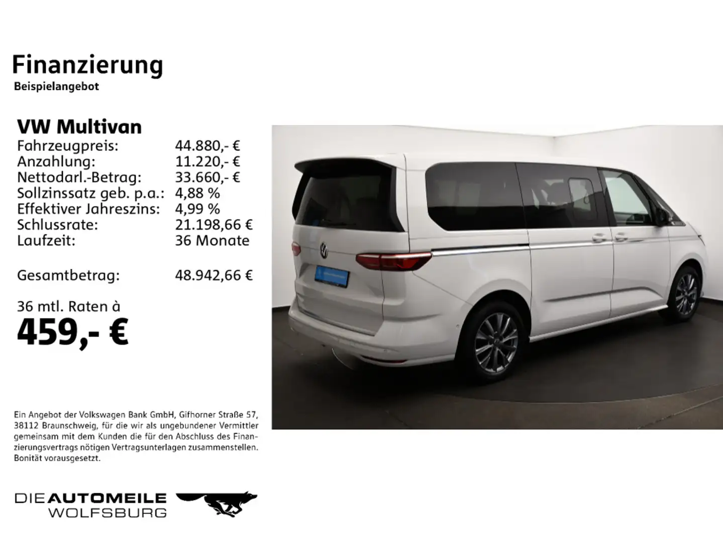 Volkswagen T7 Multivan LÜ 2.0 TSI DSG Style AHK/Standhzg/Pano Alb - 2