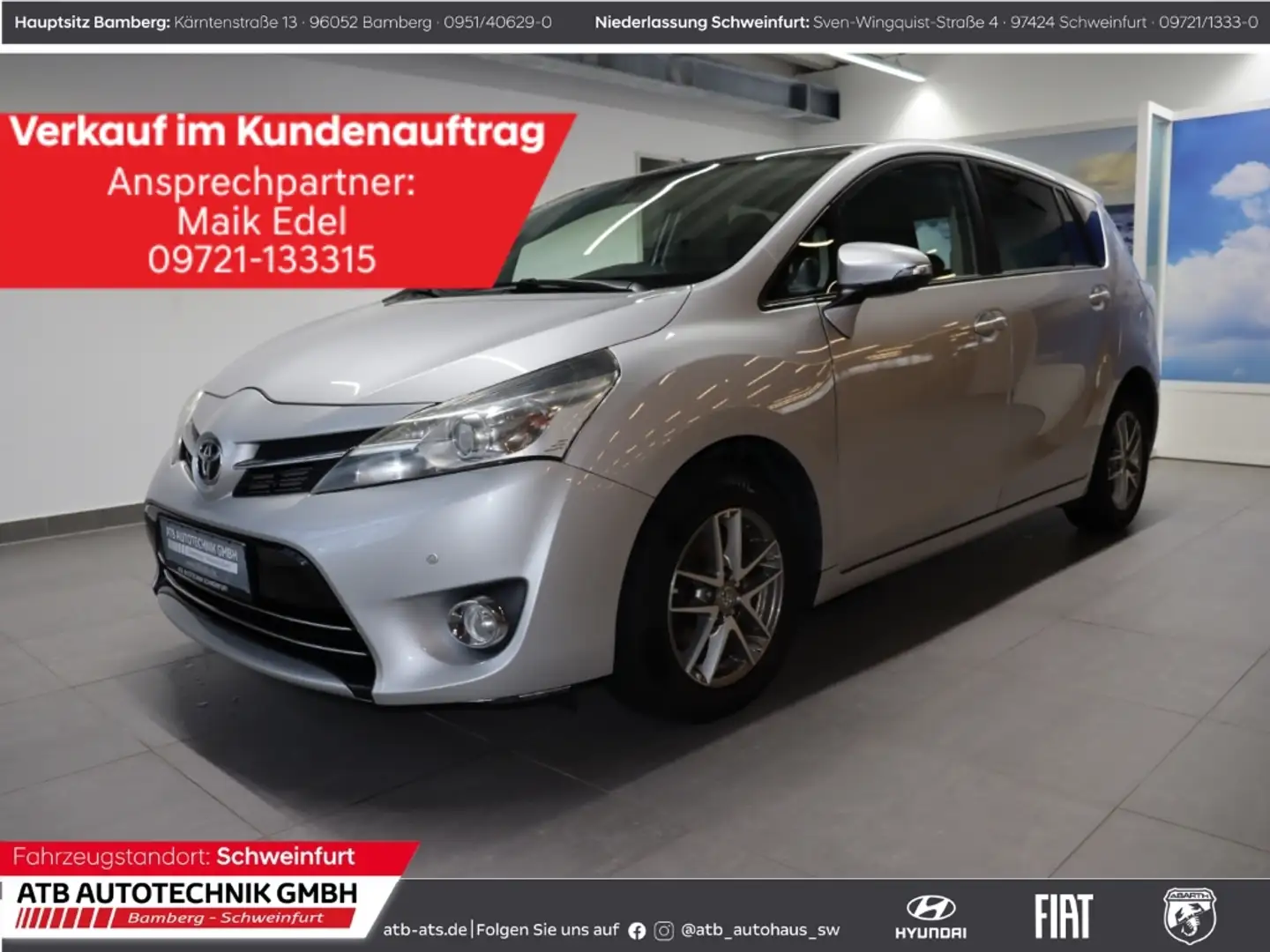 Toyota Verso 1.8l Multidrive S Skyview Edition 5-Sitzer Navi Srebrny - 1