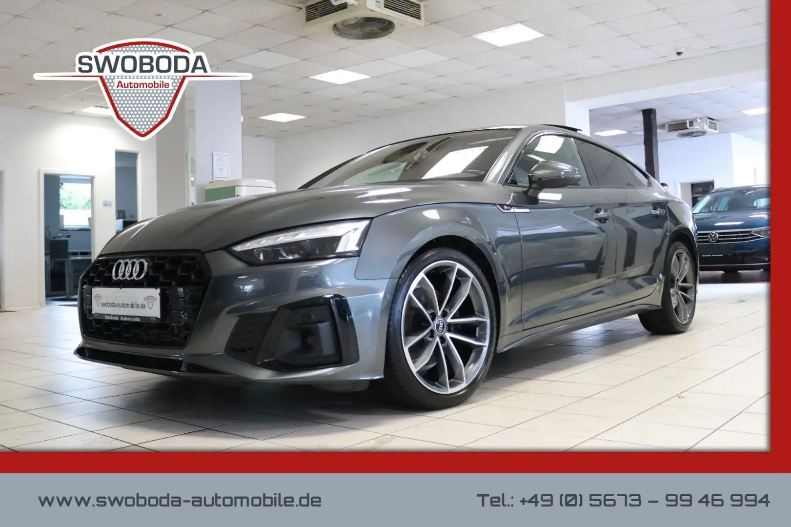Audi A5 Sportback 35TFSI S line 360° STHZ Pano Matrix Gris - 1