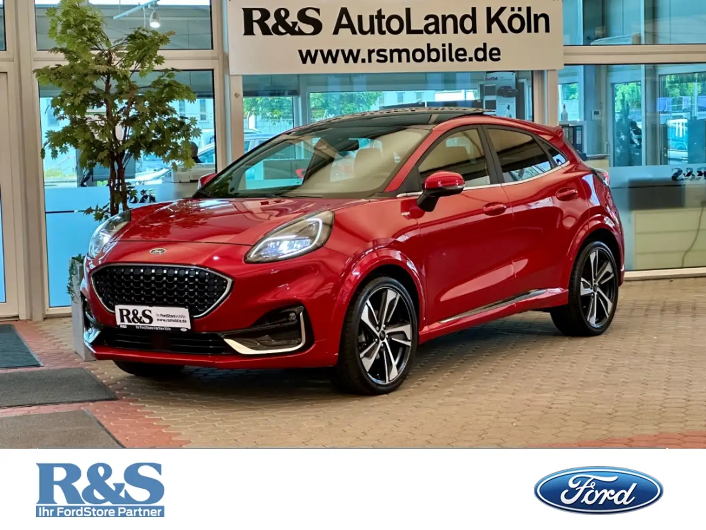 Ford Puma ST-Line Vignale+Automatik+Pano+AHK+Navi Rood - 1