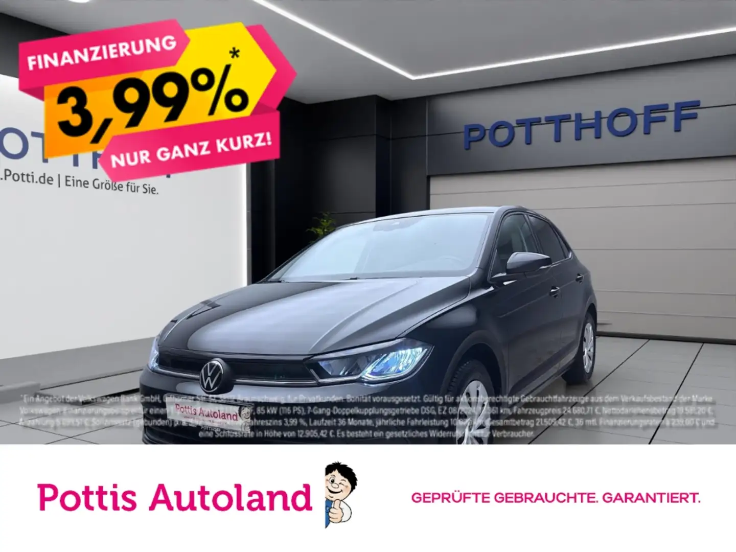 Volkswagen Polo 1.0 TSI LIFE NAVI PDC LED ACC SITZHZG Schwarz - 1
