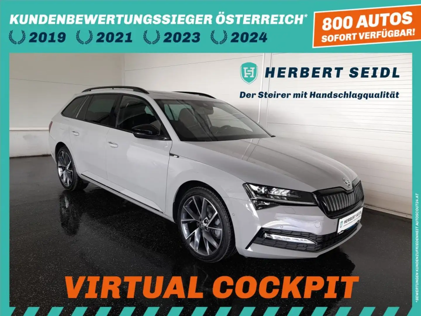 Skoda Superb Kombi SPORTLINE PHEV 156/218 DSG *SKY / STANDHZG / MATRIX-LED / DCC / 19 ZOLL / VIRTUELL / NAVI / ACC / KAMERA / CANTON* Grau - 1
