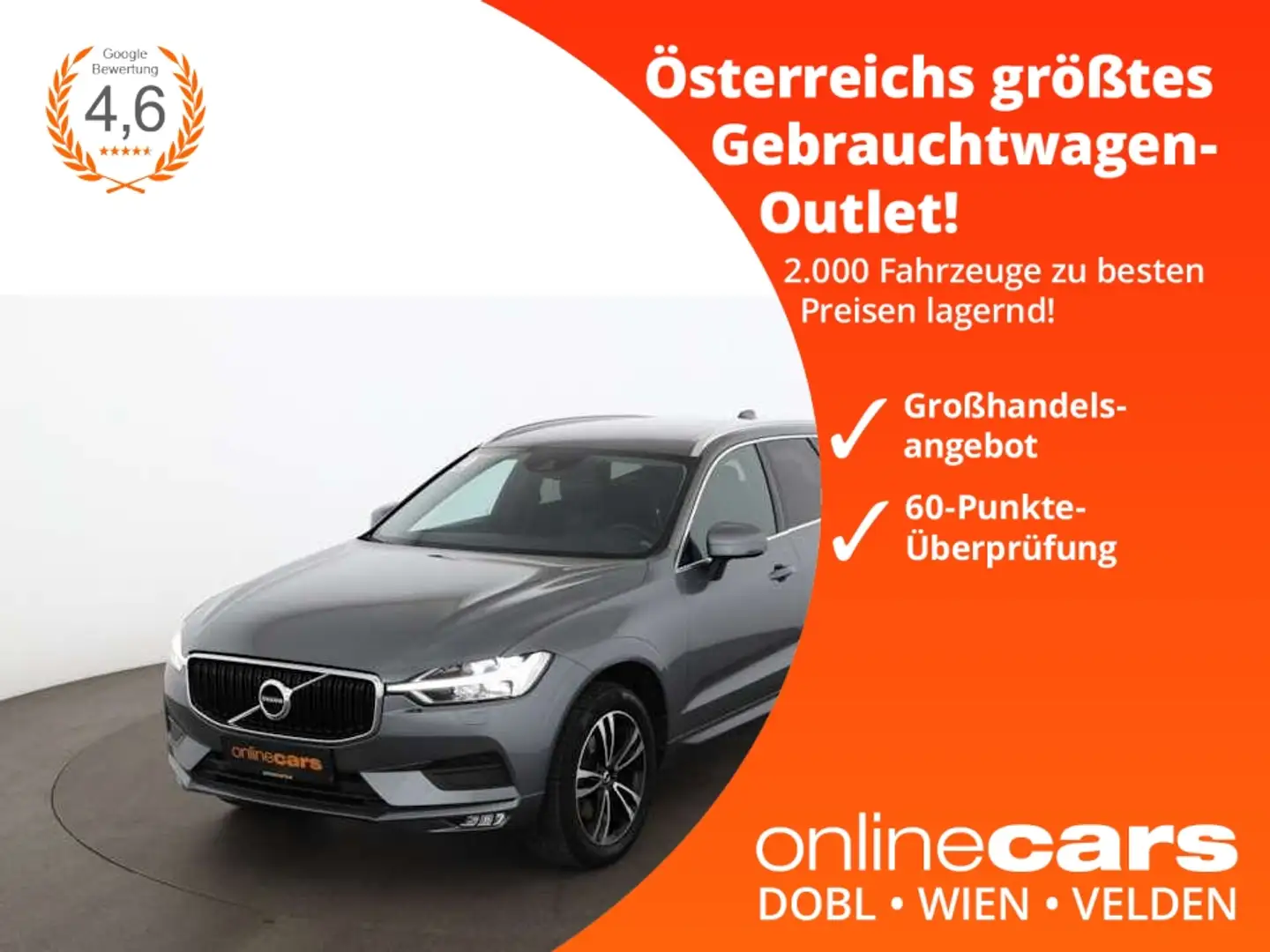 Volvo XC60 B4 Momentum Pro AWD Aut LED NAVI RADAR H/K Grijs - 1