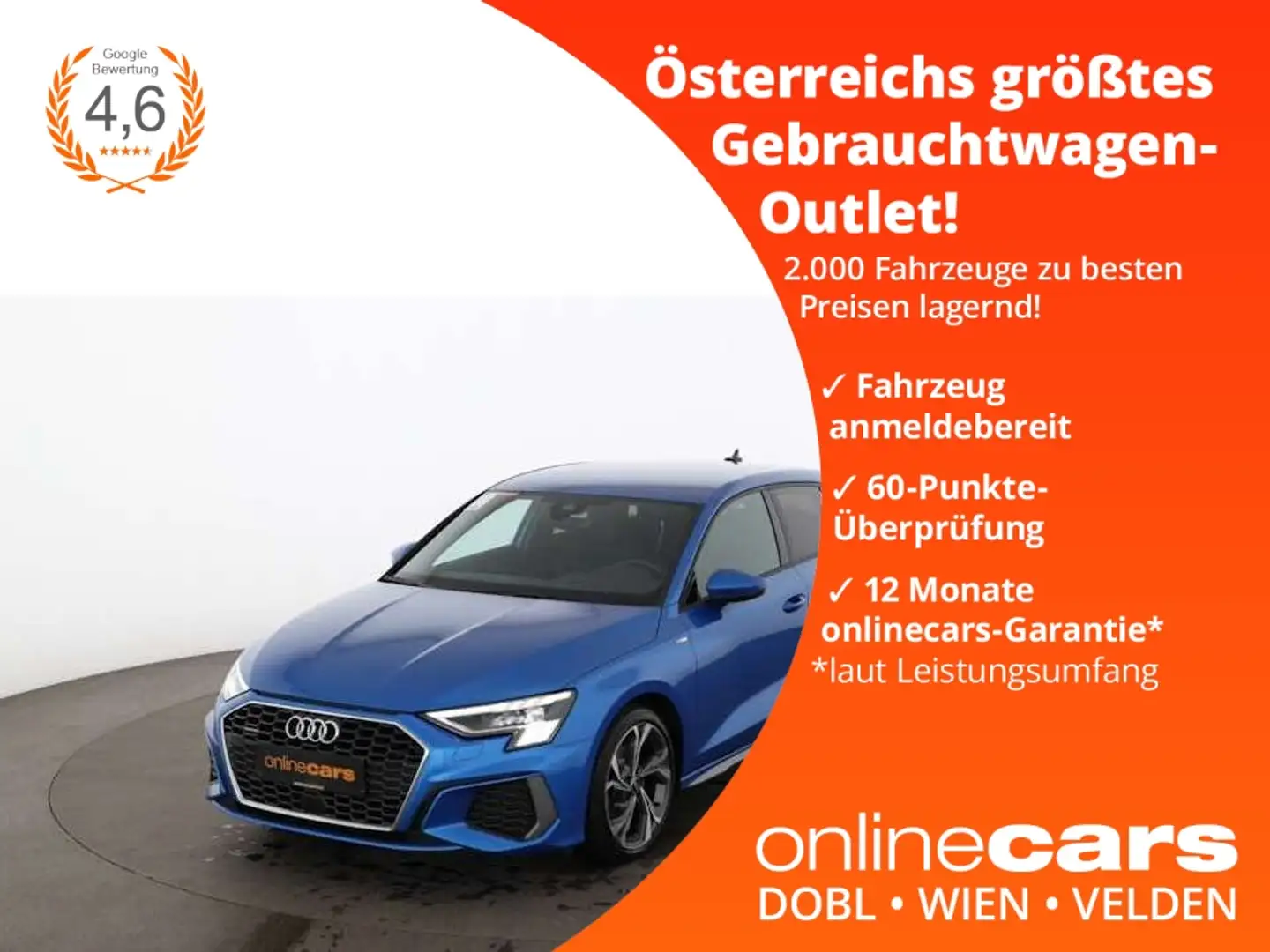 Audi A3 Sportback 40 TDI quattro S-Line Aut MATRIX NAV Blau - 1