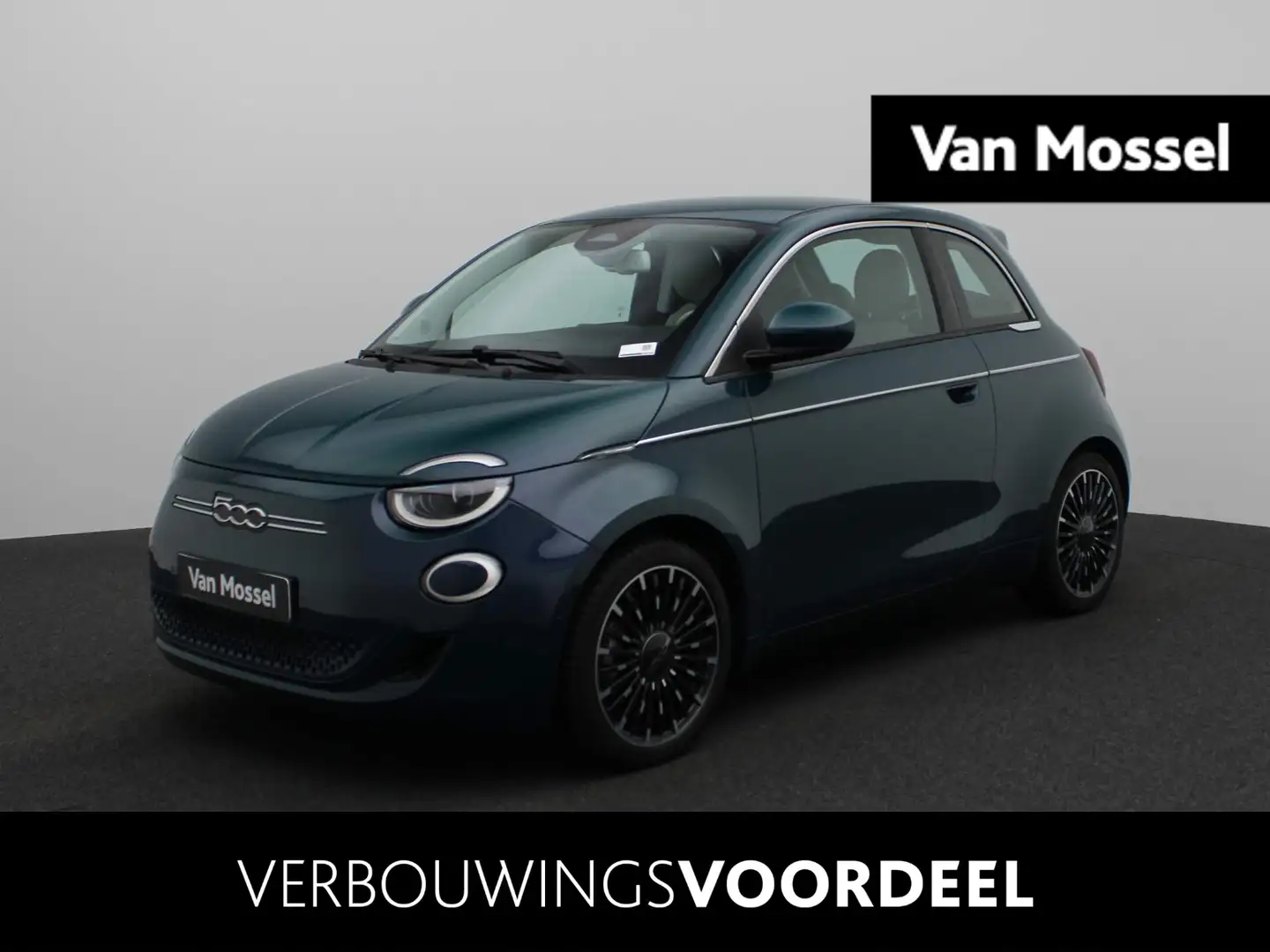 Fiat 500e 3+1 La Prima 42 kWh | Leder | Navi | Stoel Verw. | Groen - 1