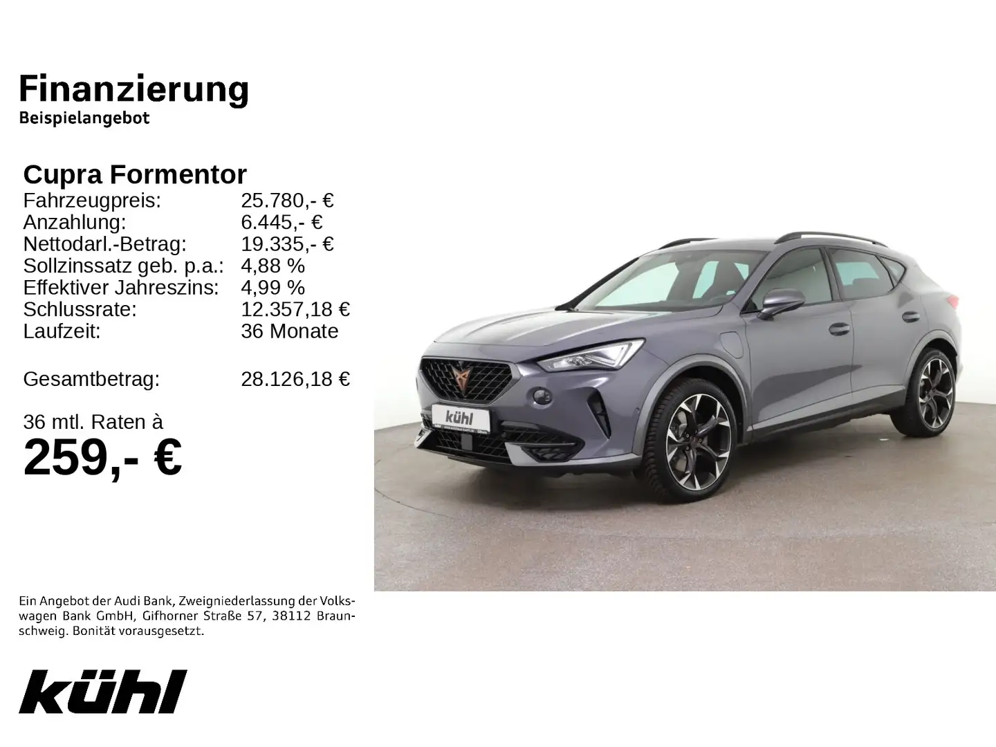 CUPRA Formentor 1.4 TSI eHybrid DSG LED/ACC/360°/Navi/ Grau - 2
