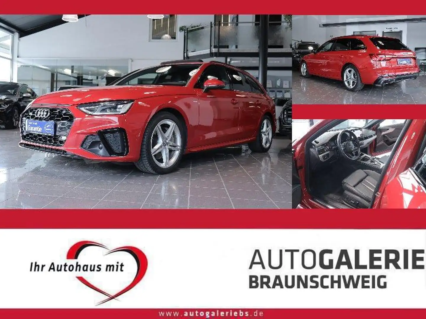 Audi A4 Avant 3.0TDI quattro S LINE BLACK *PANO*ACC* Rosso - 1