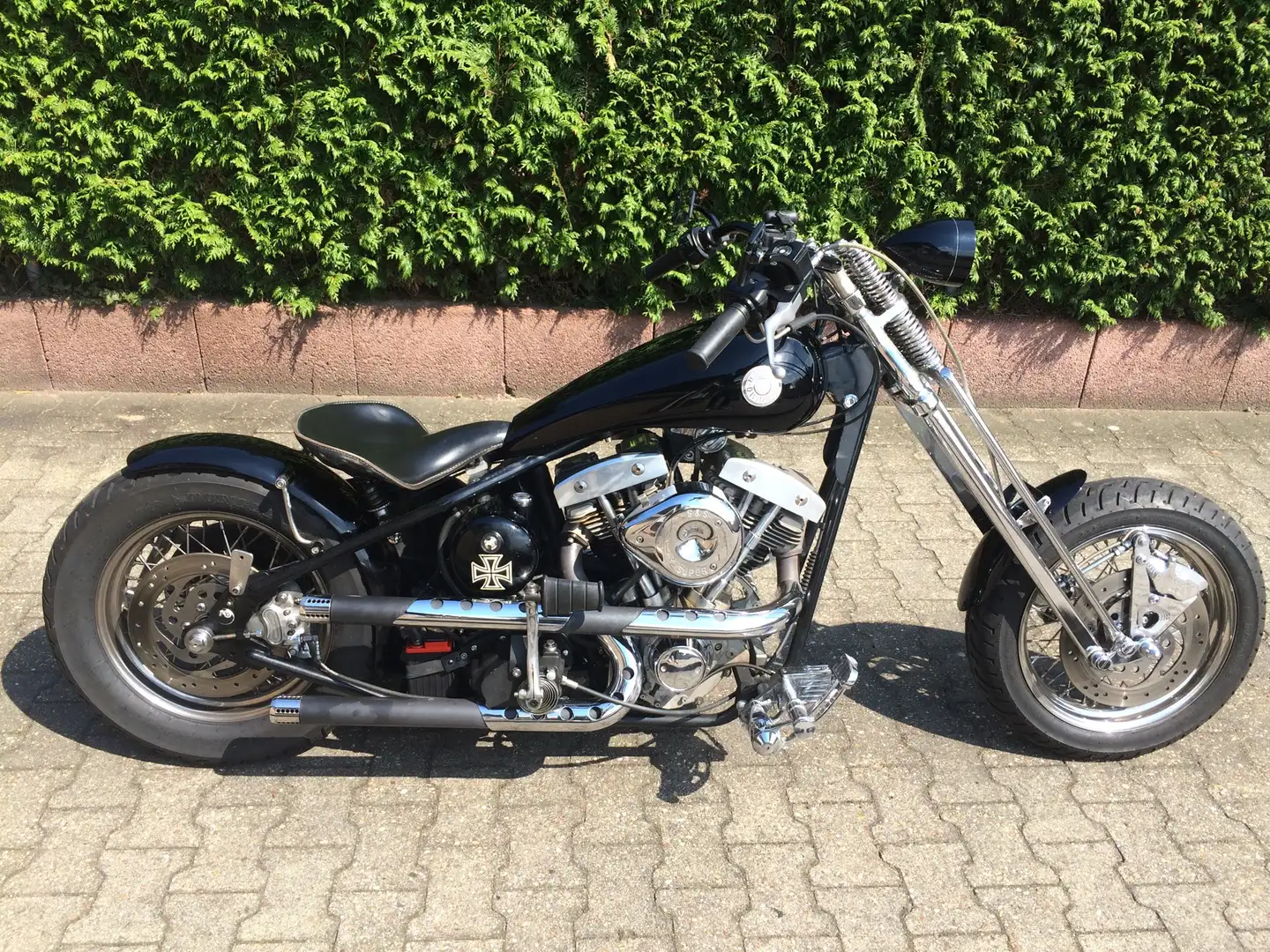 Harley-Davidson Custom Bike flathead - umgebaut - Custombike Fekete - 2