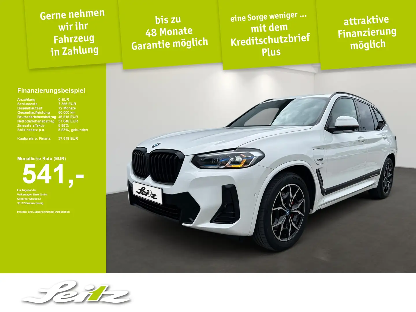 BMW X3 xDrive 30 e M Sport *AHK*LED*PDC*SITZH* Weiß - 1
