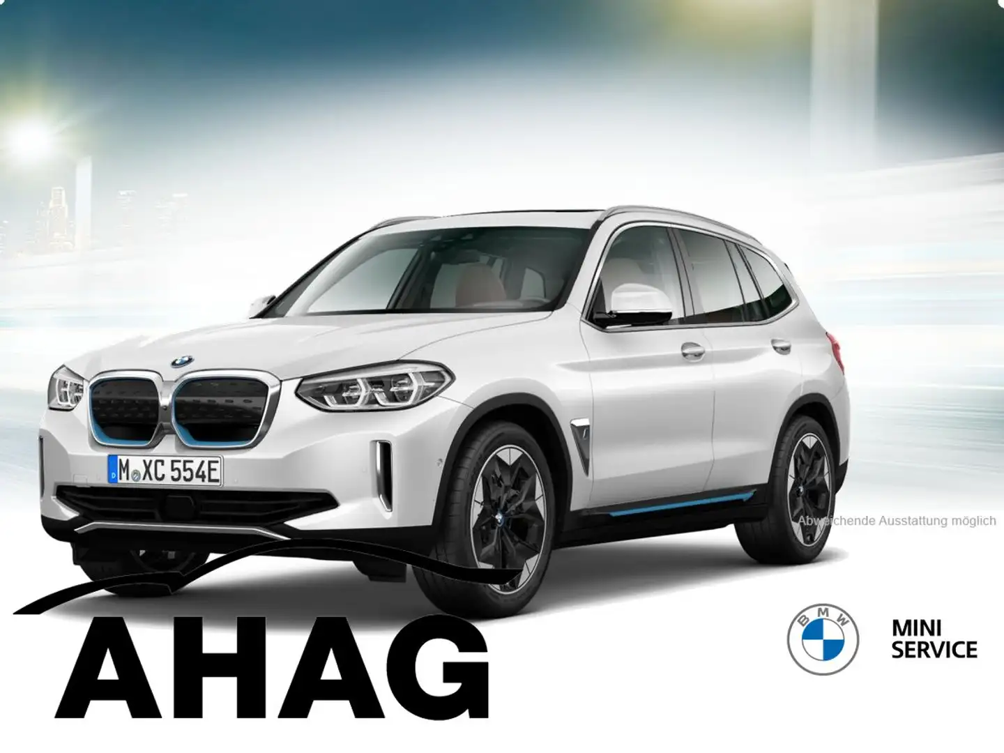 BMW iX3 ix3 80KWH IMPRESSIVE Auto EDC Klimaaut. Head-Up Weiß - 2