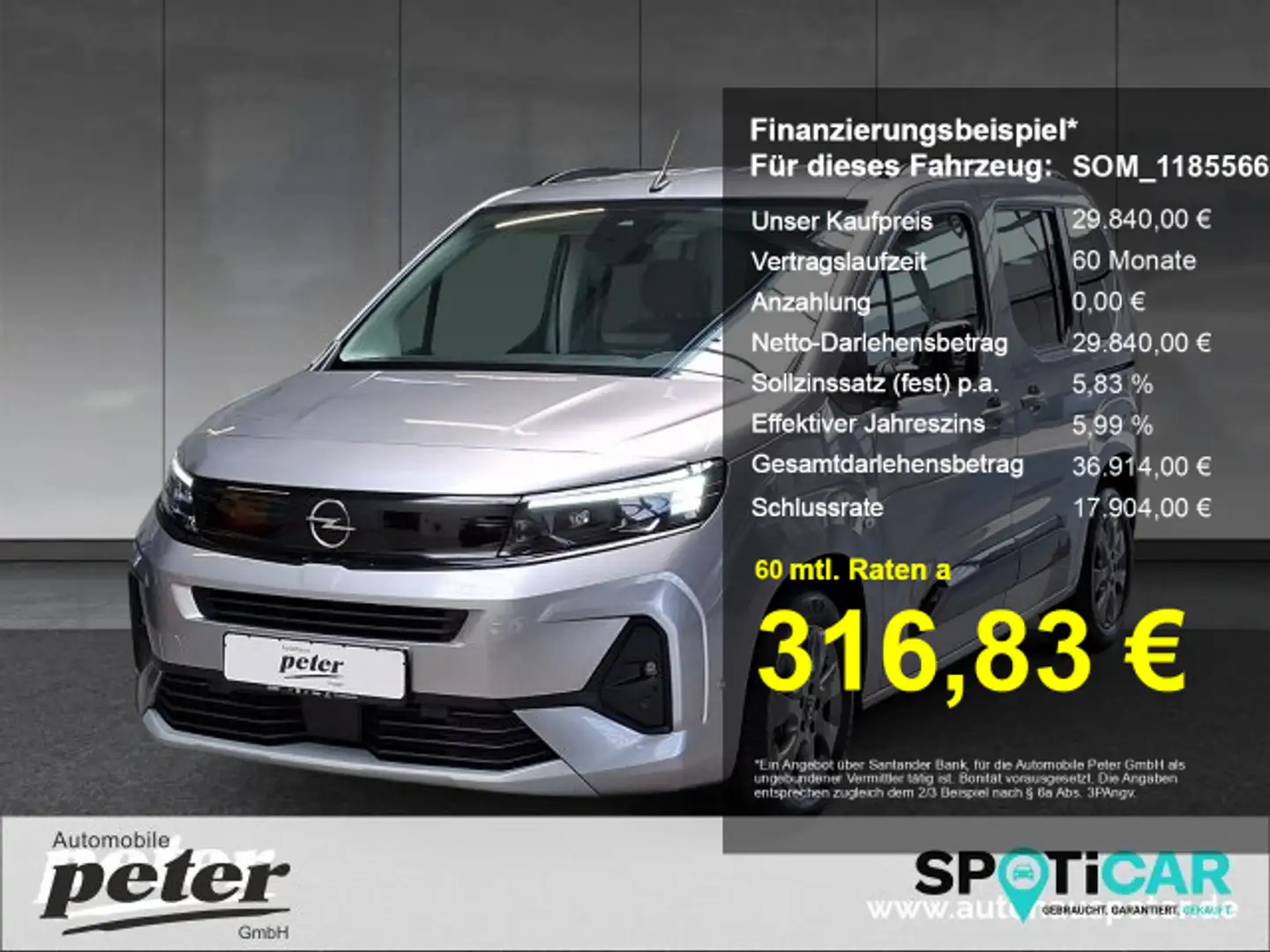 Opel Combo Life Combo 1.5 D GS Automatik 5-Sitzer Sitzheizung Gris - 1
