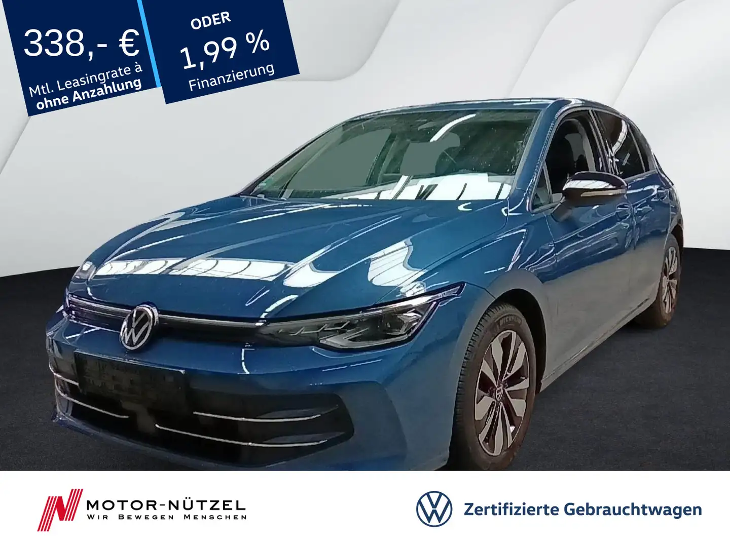 Volkswagen Golf VIII 1.5 eTSI DSG GOAL MATRIX+NAVI+AHK+ACC Blau - 1