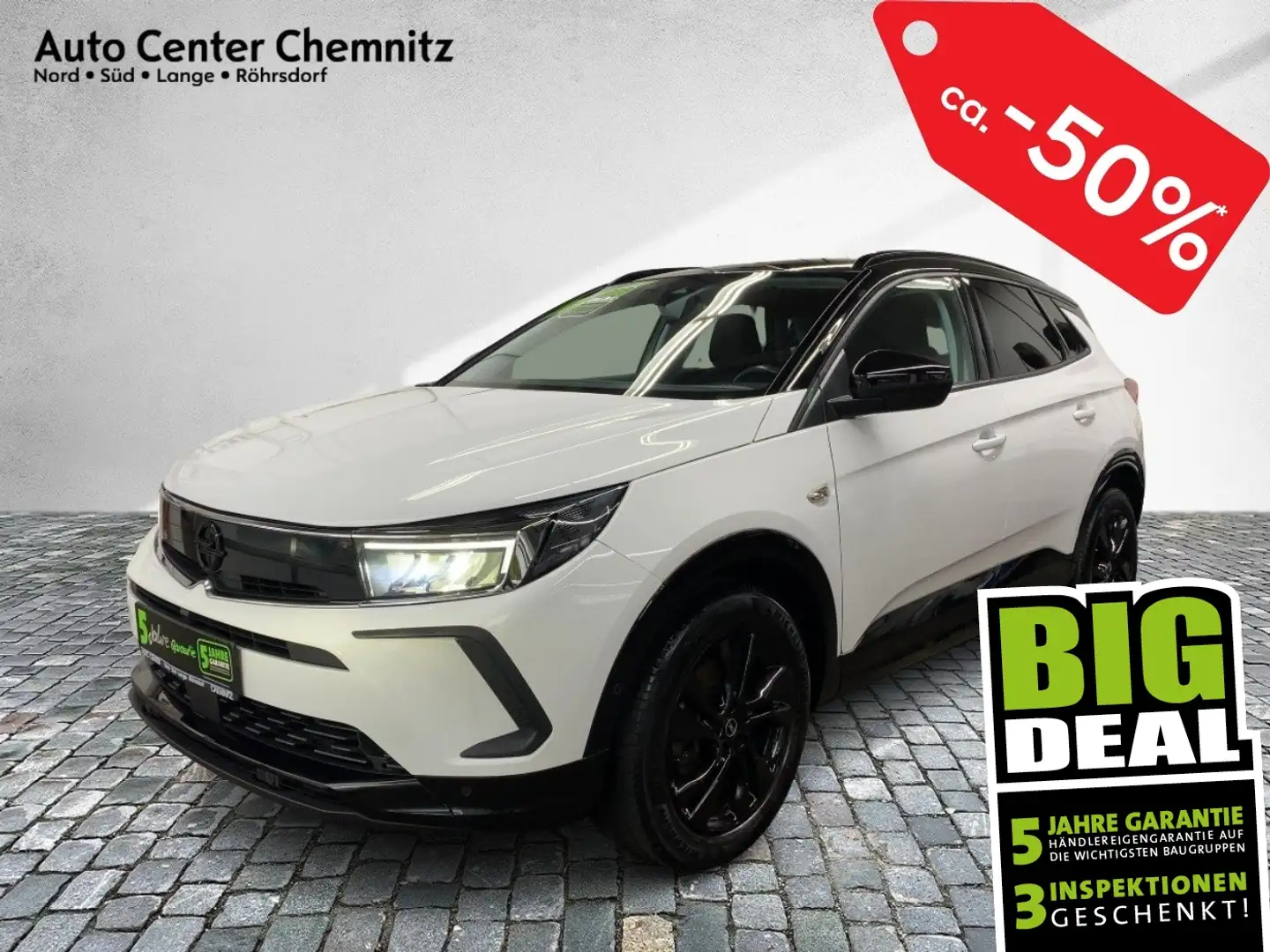 Opel Grandland AT8 GS Line LED/Navi/SHZ/LHZ/Kamera Blanc - 1