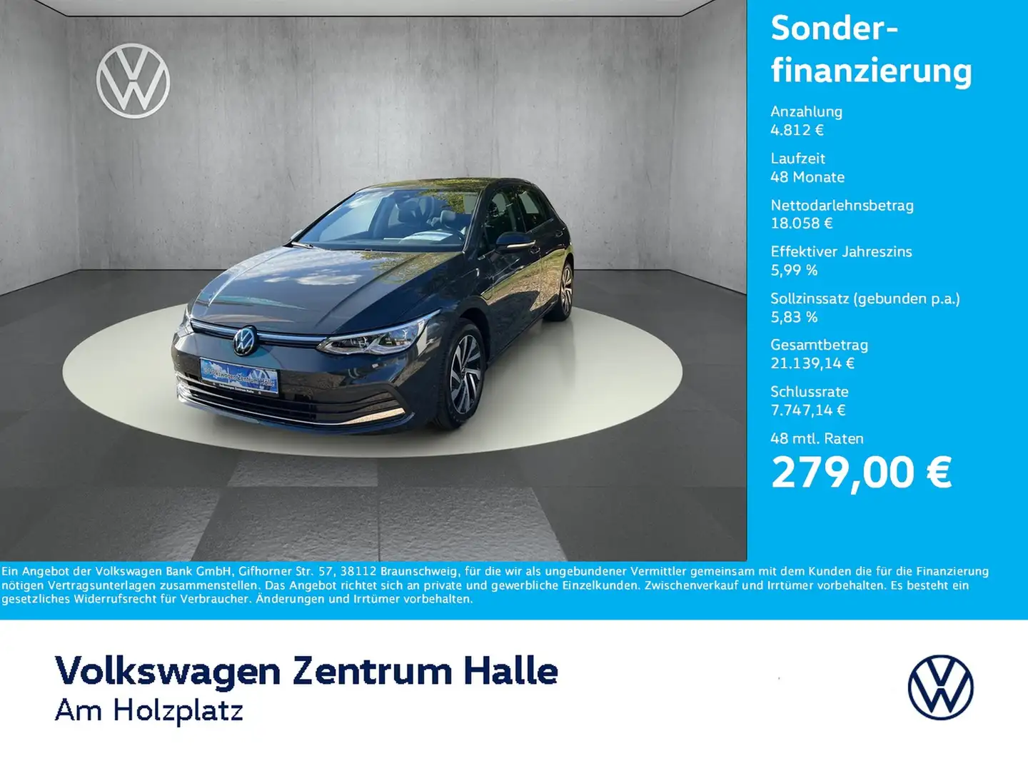 Volkswagen Golf VIII 1,4 l eHybrid DSG Grau - 1