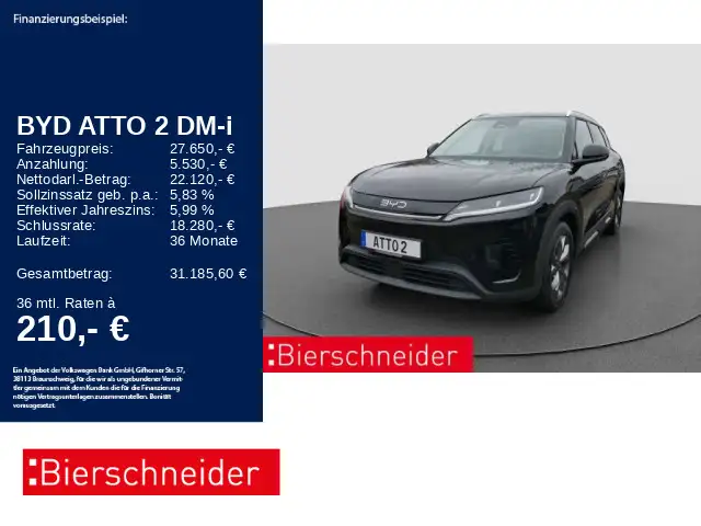 BYD Atto 2 DM-i Boost PANO 360 NAVI LEDER