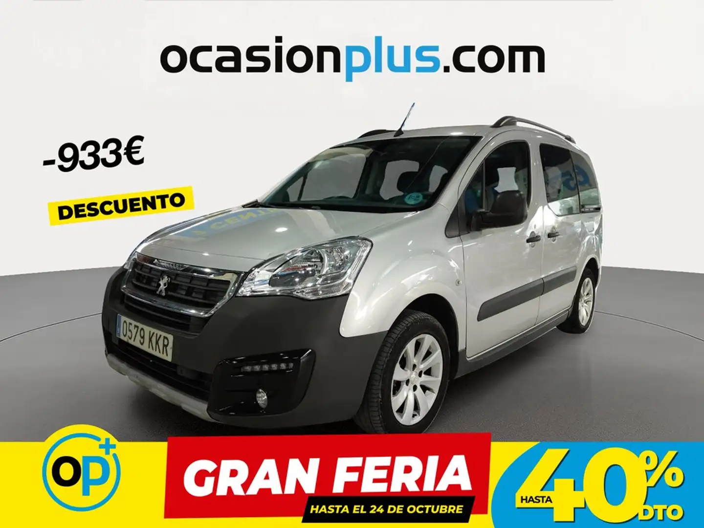 Peugeot Partner Tepee 1.6BlueHDI Adventure Ed. 100 Gris - 1