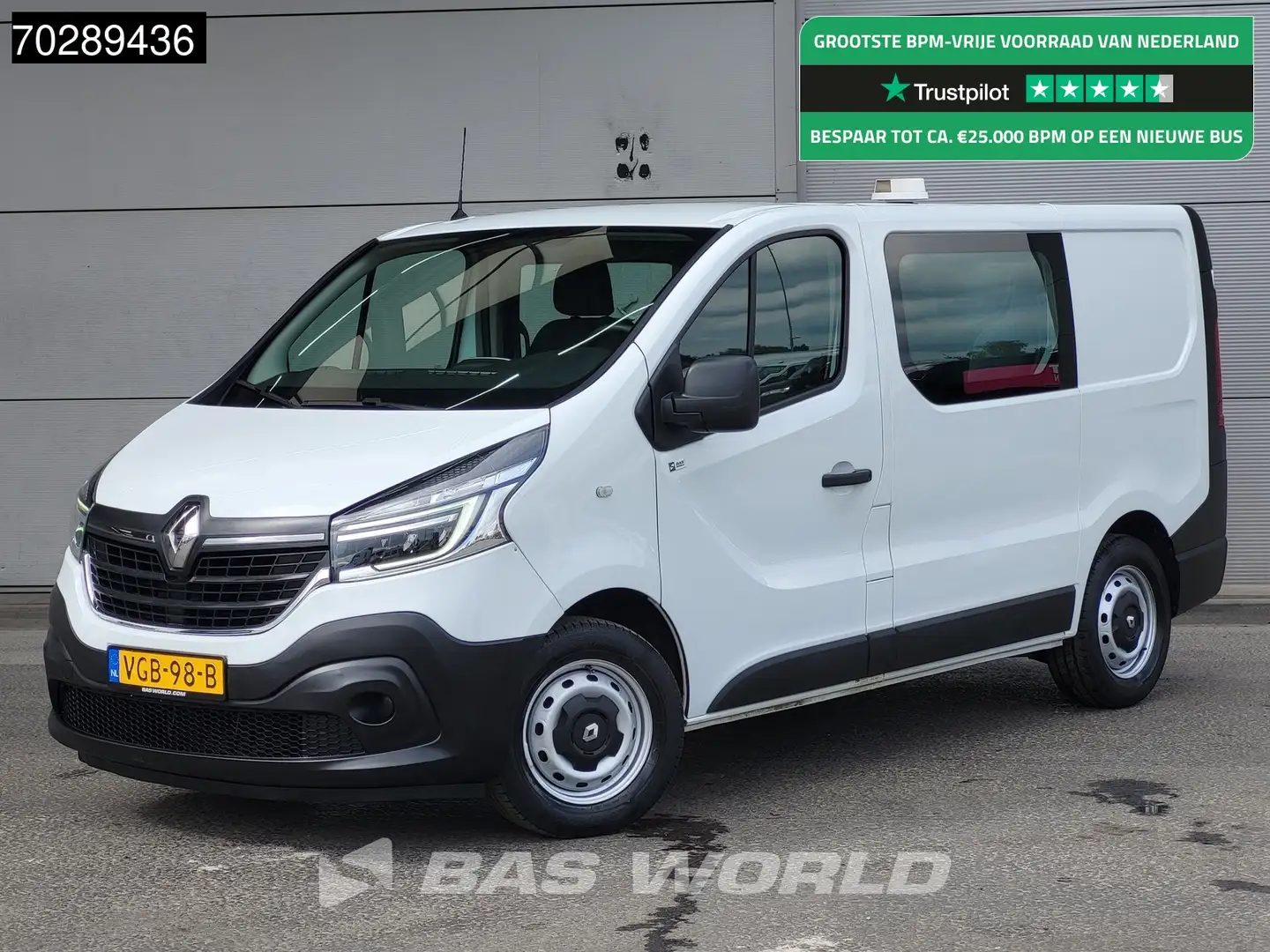 Renault Trafic 95pk Dubbel Cabine L1H1 LED Navi Airco Cruise Park Wit - 1