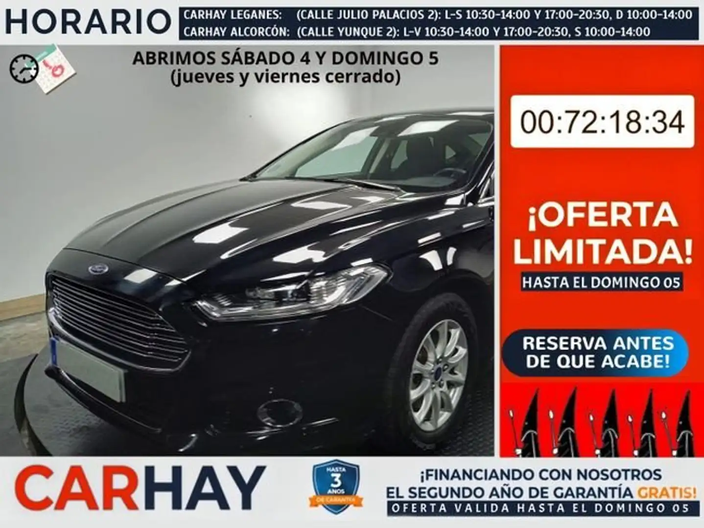 Ford Mondeo 2.0 Hibrido 137kW (187CV) Titanium H Negro - 1