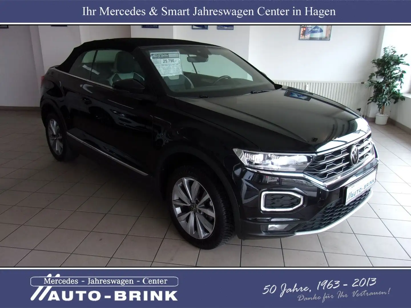 Volkswagen T-Roc Cabrio Style DSG Nav/AHK/ACC/Leder/PTS/RFK Zwart - 1