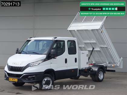 Iveco Daily 35C16 Open Laadbak met Kist Dubbel Cabine Dubbellu