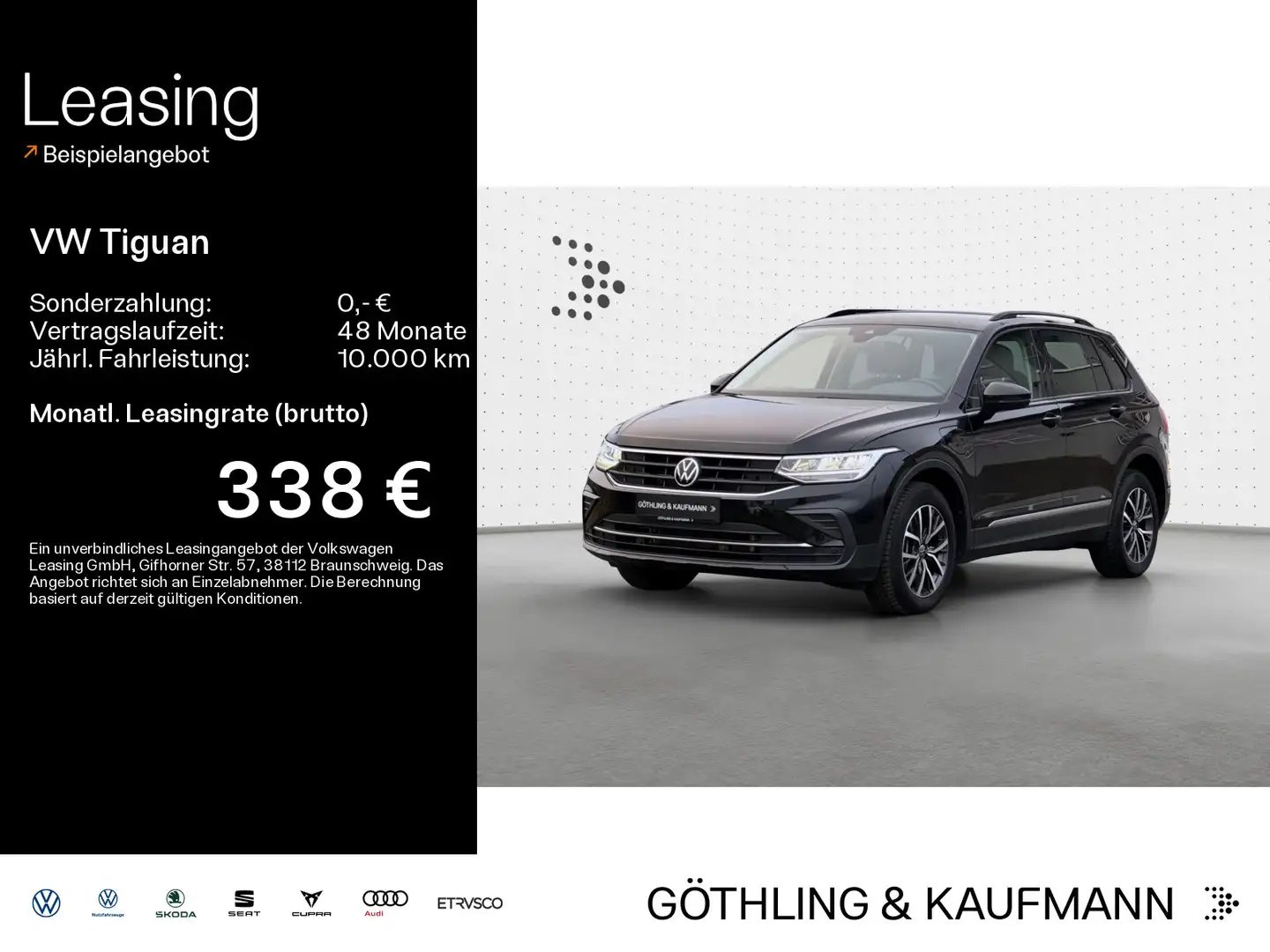 Volkswagen Tiguan Life 1.4TSI eHybrid*NAVI*LEDER*KAM*SHZ*Ke Schwarz - 1