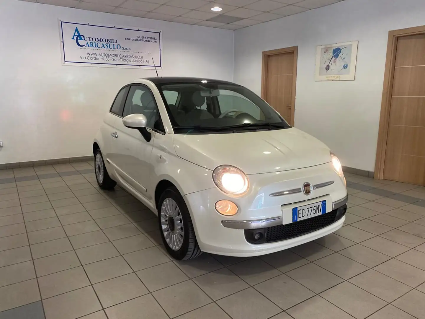 Fiat 500 1.2 Lounge Blanc - 1