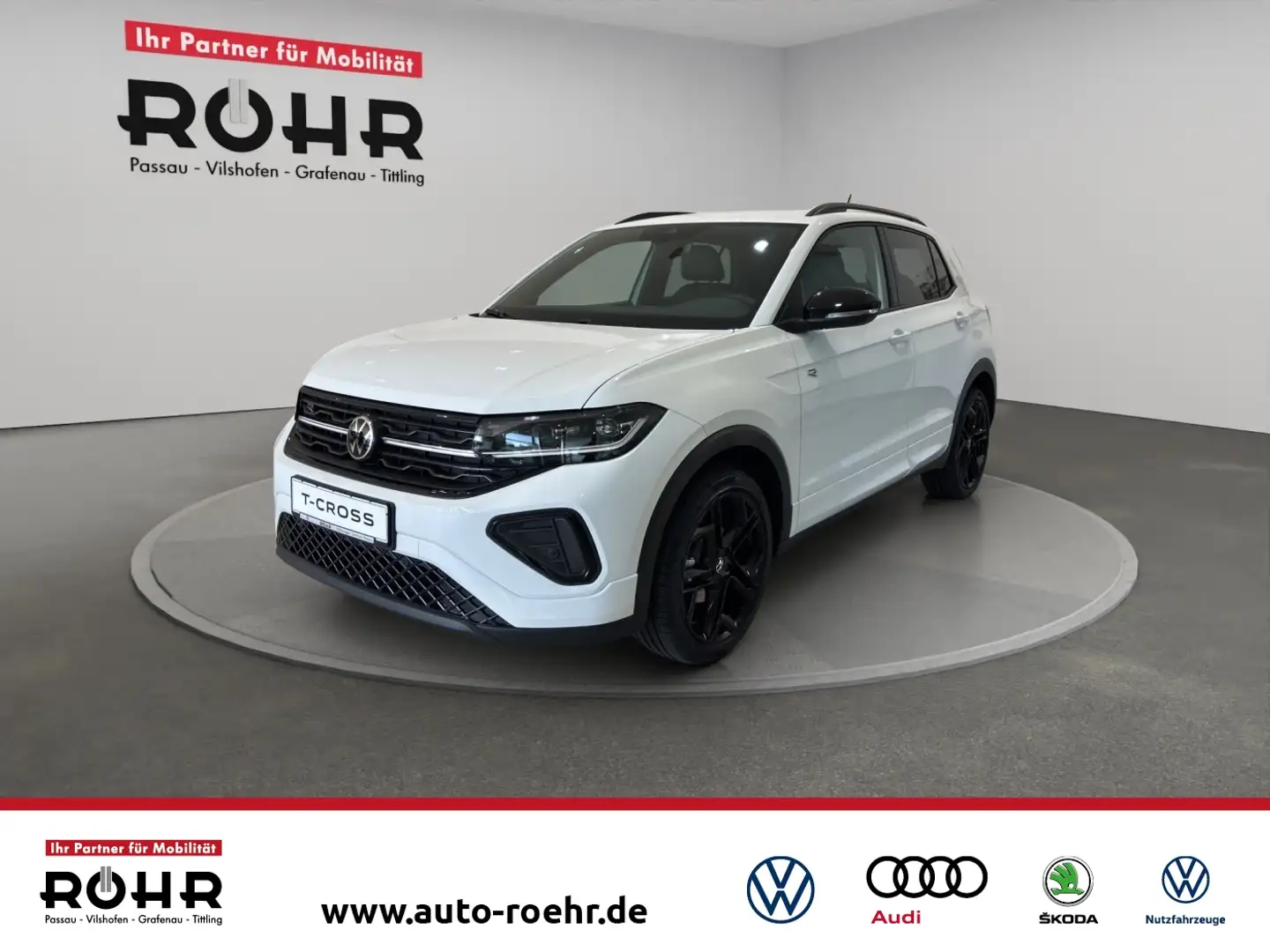 Volkswagen T-Cross R-Line (BlackStyle/AHK/Kamera) 1.5 l TSI ACT 7-Gan Bianco - 1