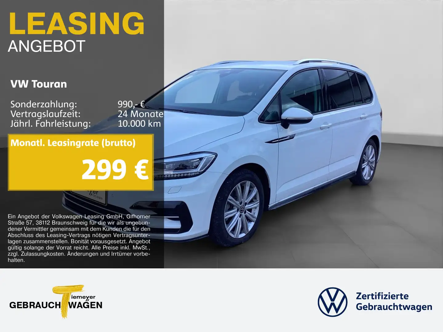 Volkswagen Touran 1.5 TSI DSG R-LINE NAVI KAMERA VIRTUAL LE Weiß - 1