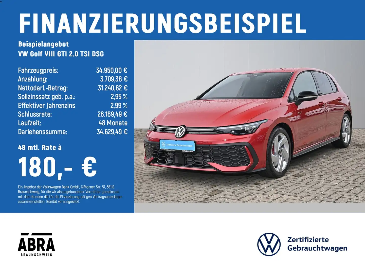 Volkswagen Golf VIII GTI 2.0 TSI DSG IQ.LIGHT+CAM+LANE Rot - 2