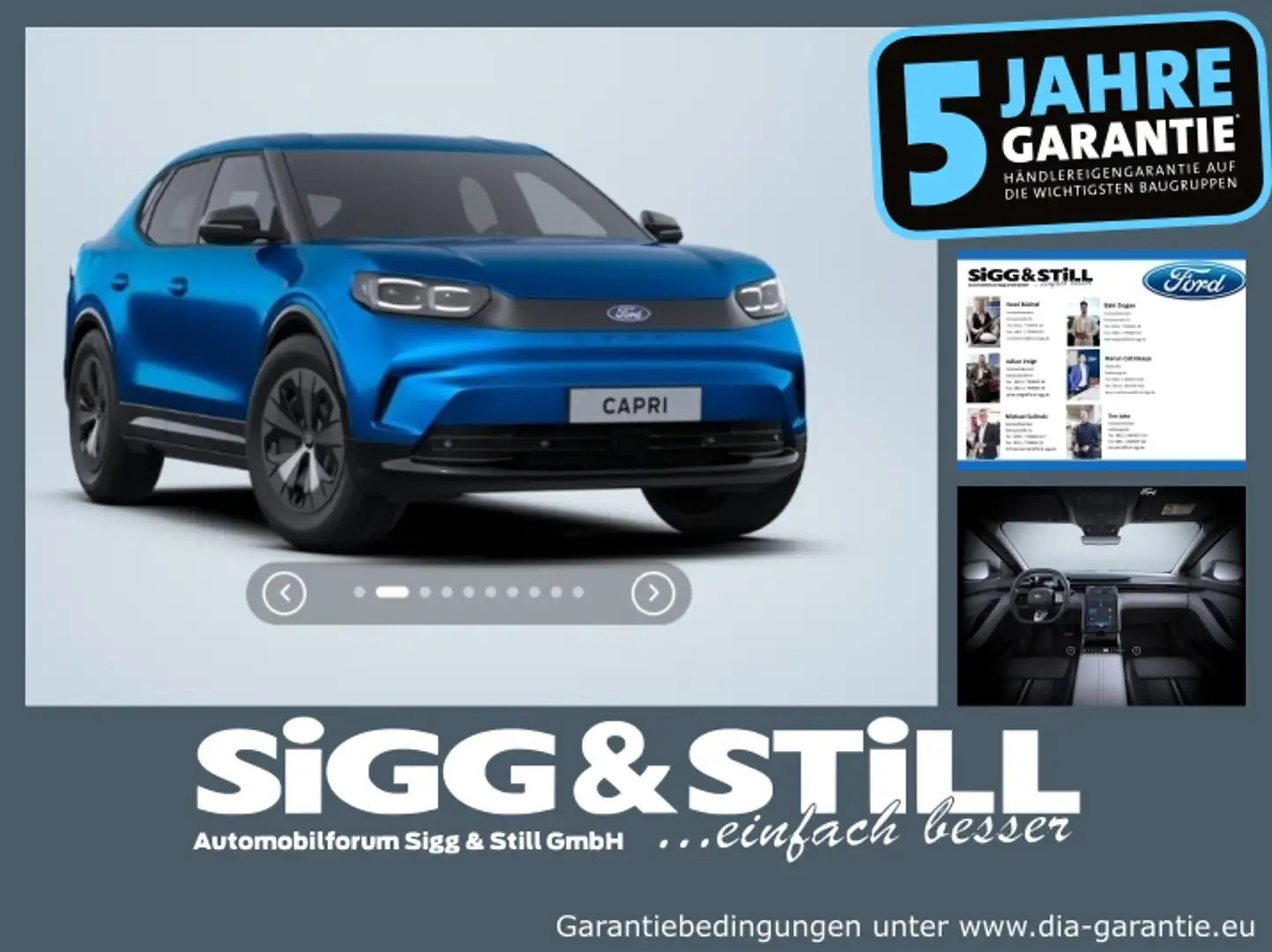 Ford Capri Premium**AWD EXTENDED RANGE** *PANO*360°*iACC* Blau - 1