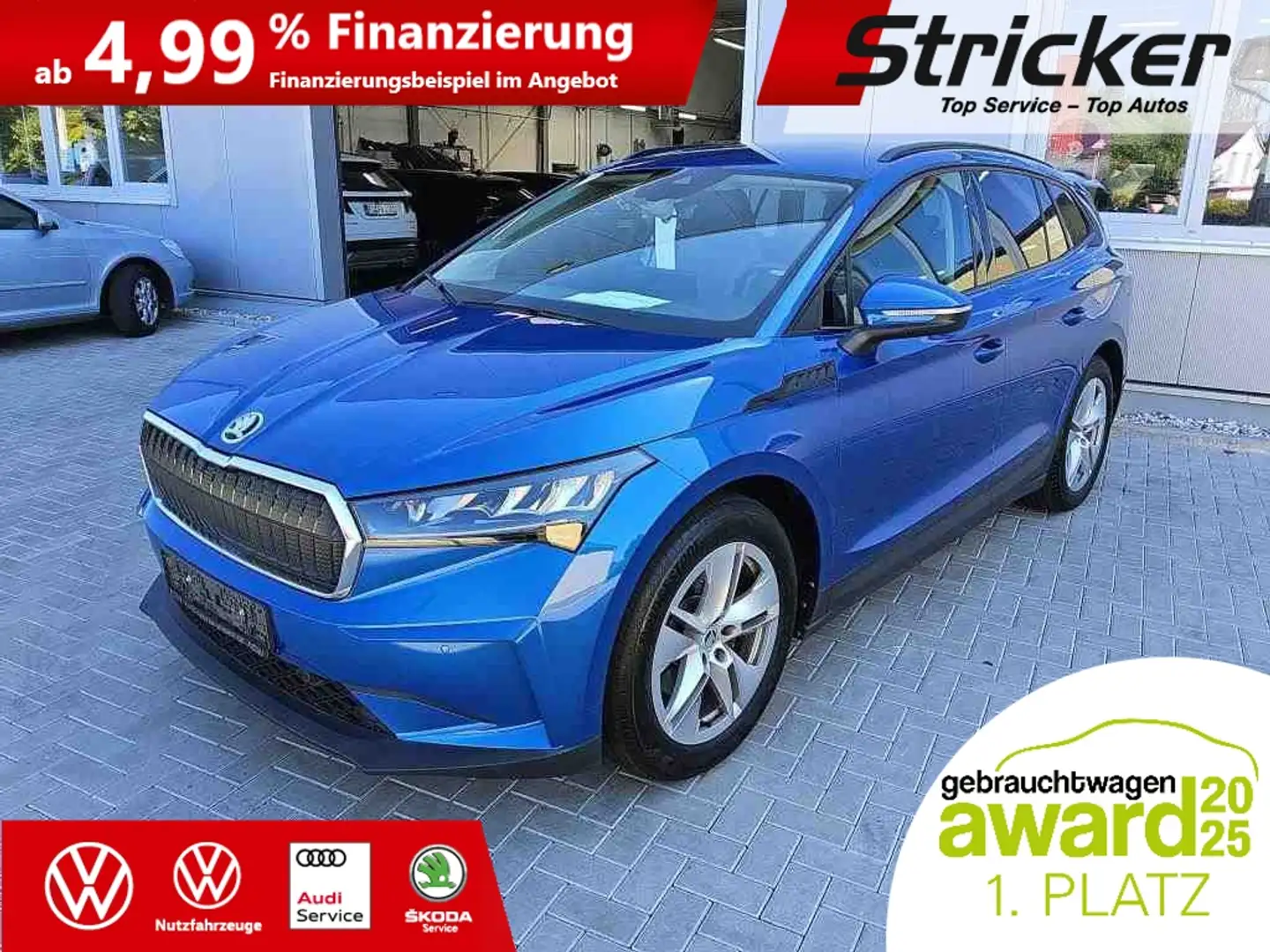 Skoda Enyaq iV60 Loft 296,-ohne Anzahlung Navi ACC Wärmepumpe Blau - 2