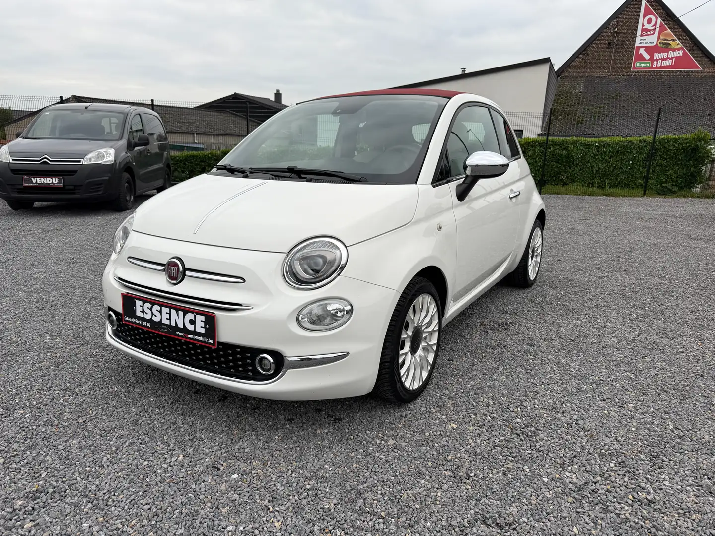 Fiat 500C 1000CC ESSENCE / HYBRIDE 70CV ANNEE 2020 GARANTIE! Blanc - 1