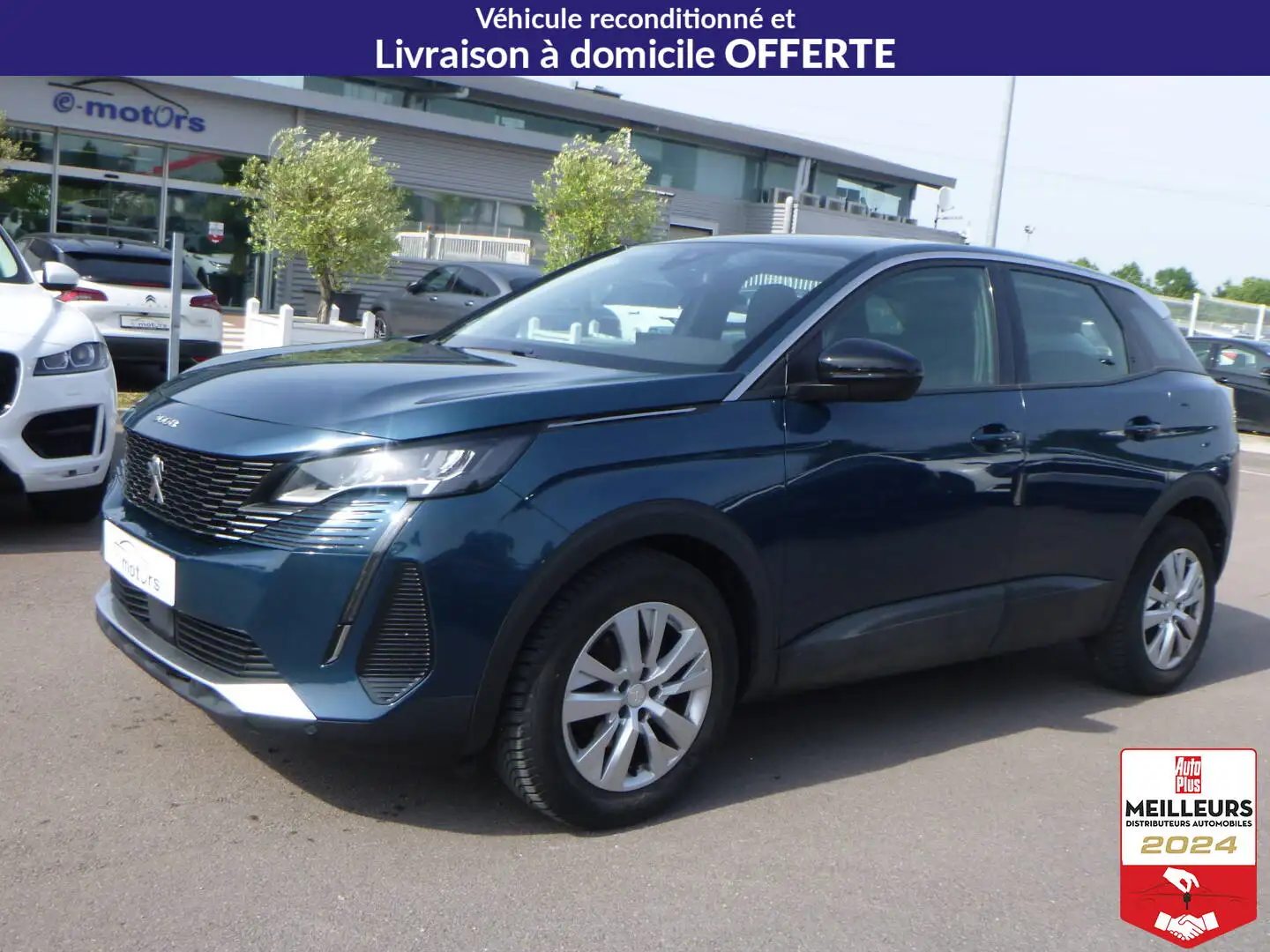 Peugeot 3008 BlueHDi 130 EAT8 Active +GPS +Caméra Bleu - 1