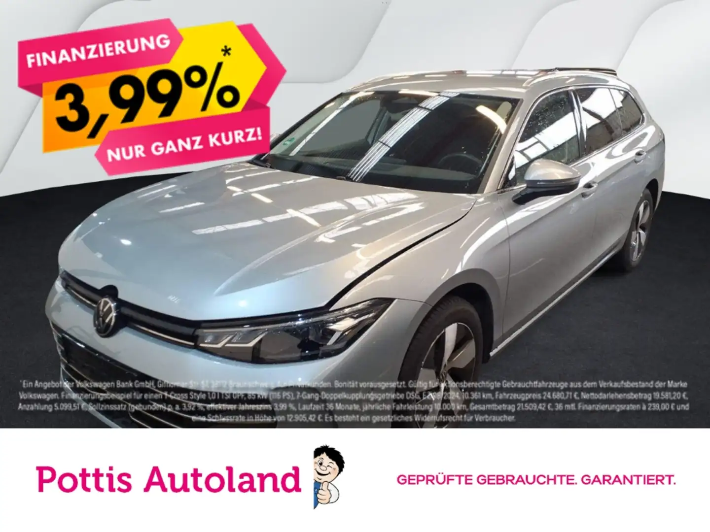 Volkswagen Passat Variant 1.5 eTSI DSG BUSINESS AHK KAMERA PDC NAVI Silber - 1