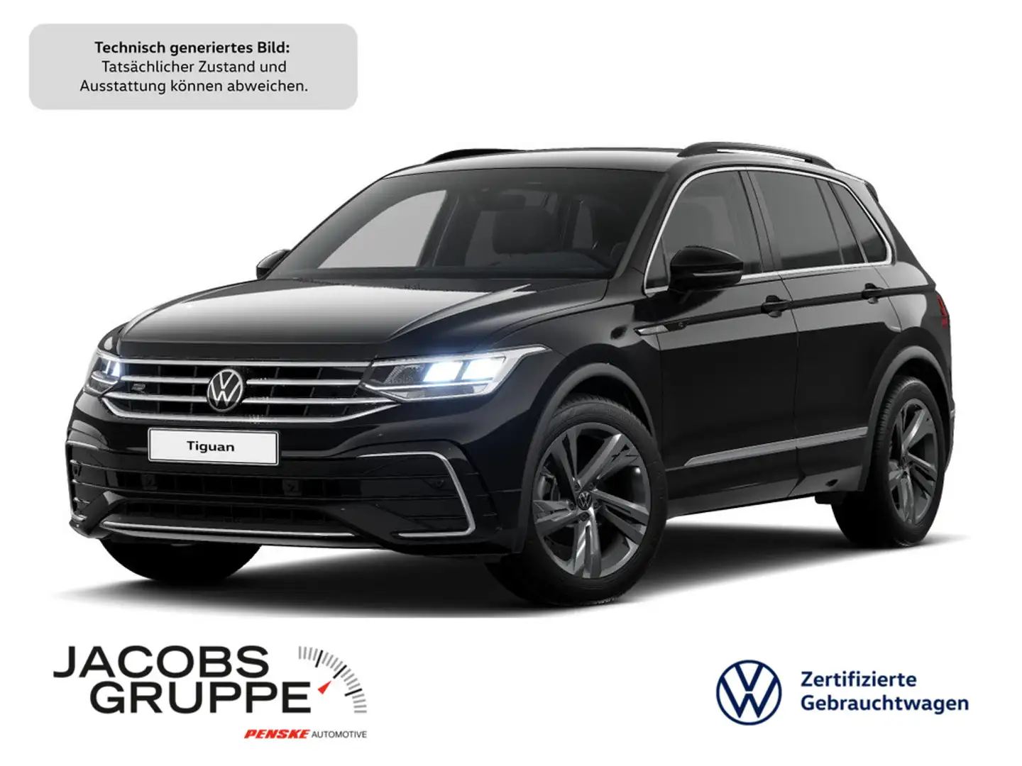 Volkswagen Tiguan 2.0 TDI R-Line 4Motion LED*Kamera*ACC * Schwarz - 1