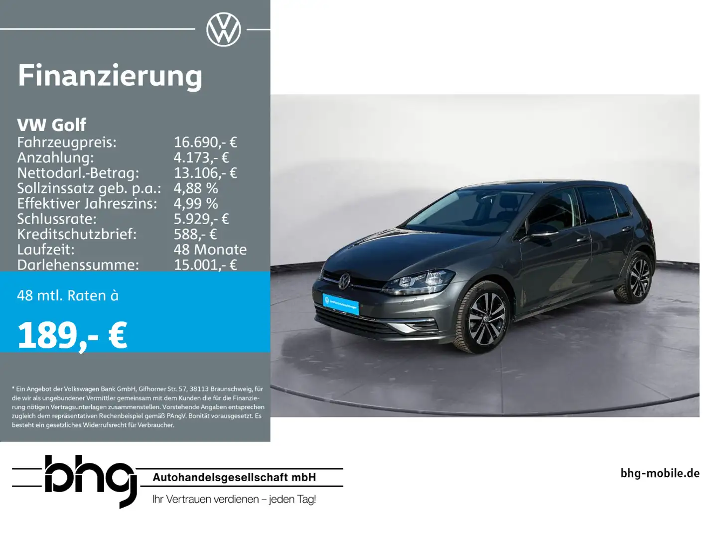 Volkswagen Golf 1.0 TSI OPF IQ.DRIVE Gris - 1