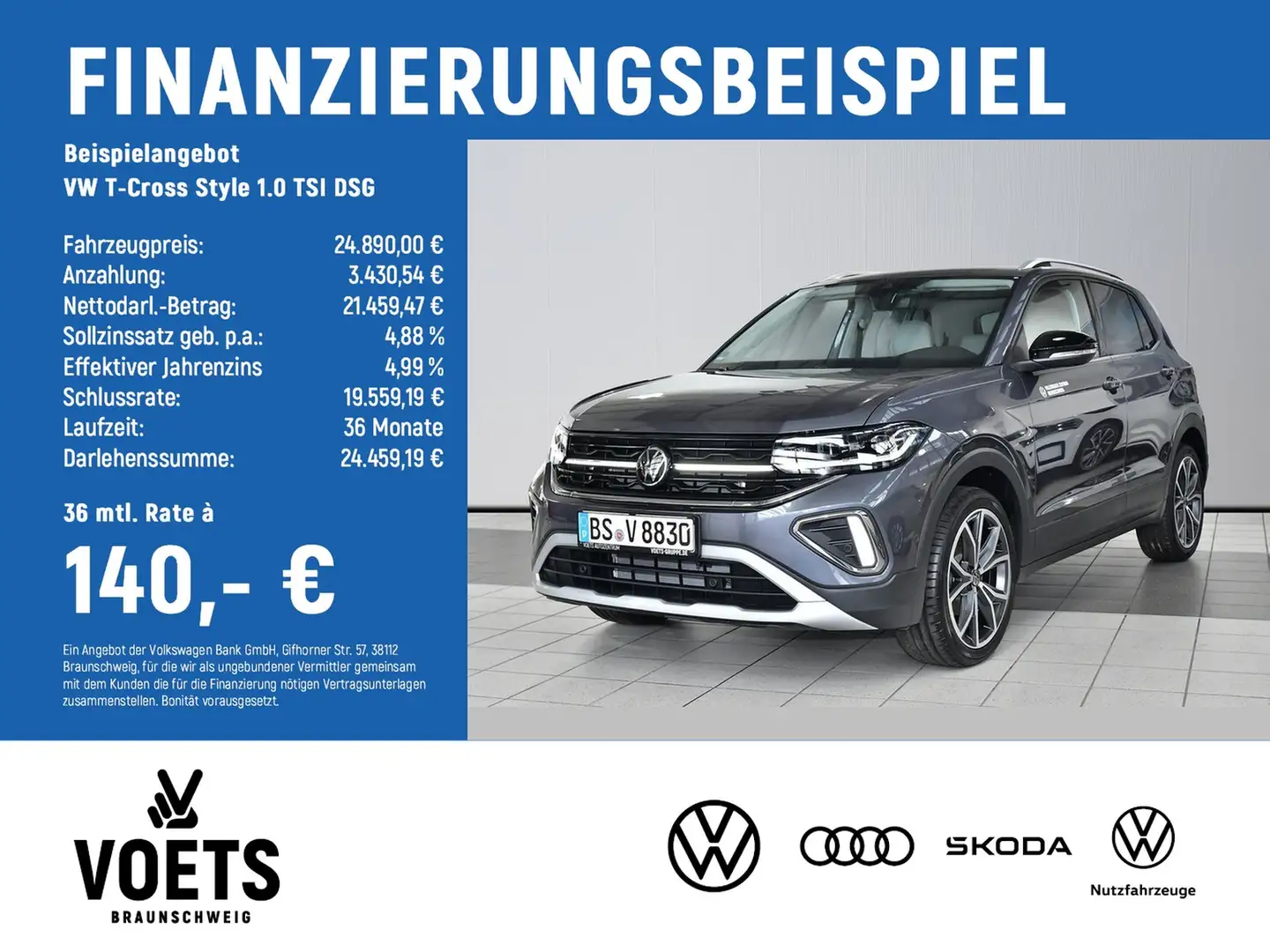Volkswagen T-Cross Style 1.0 TSI DSG NAVI+LED+ACC+RearView Šedá - 2