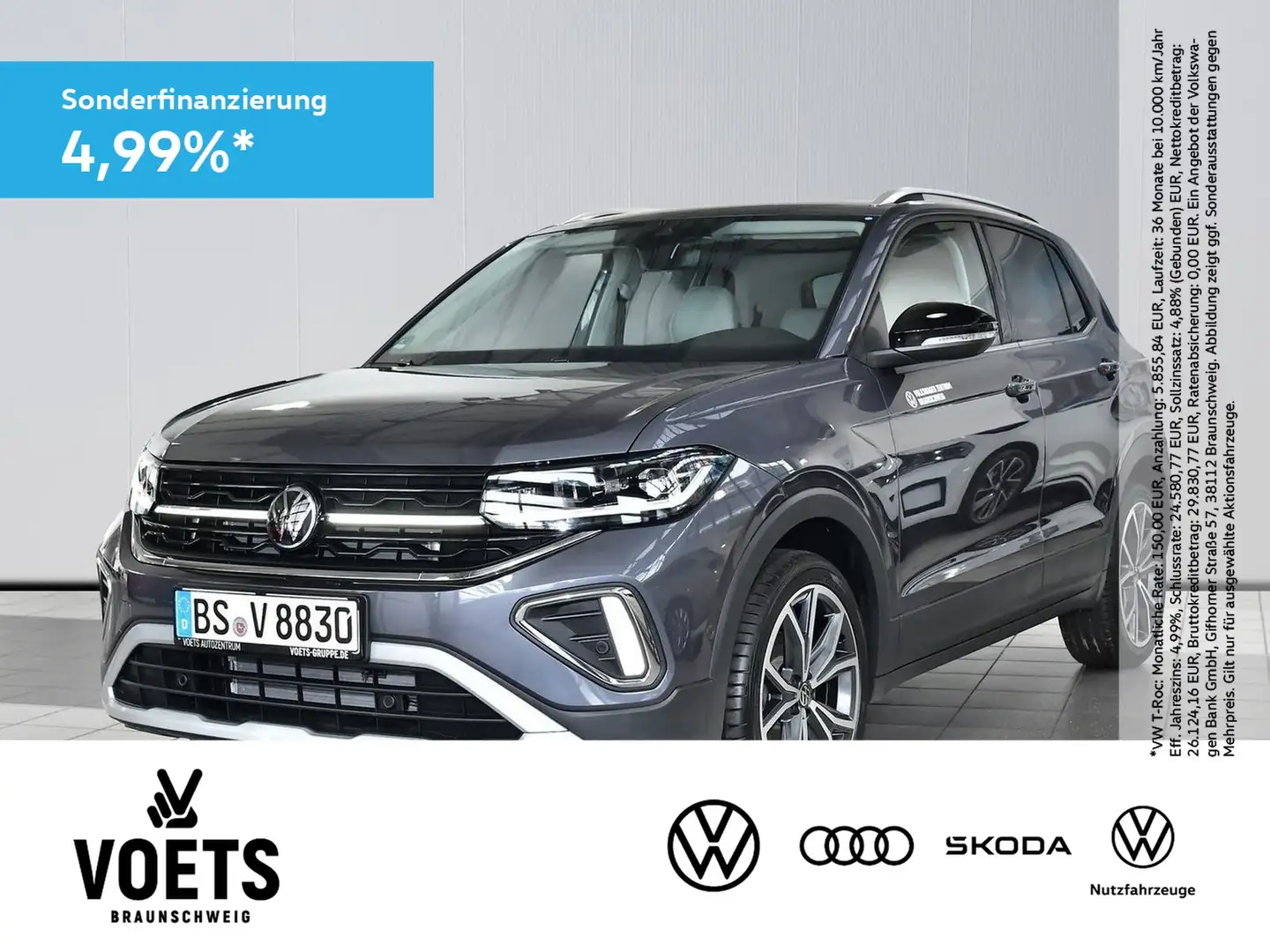 Volkswagen T-Cross Style 1.0 TSI DSG NAVI+LED+ACC+RearView Šedá - 1