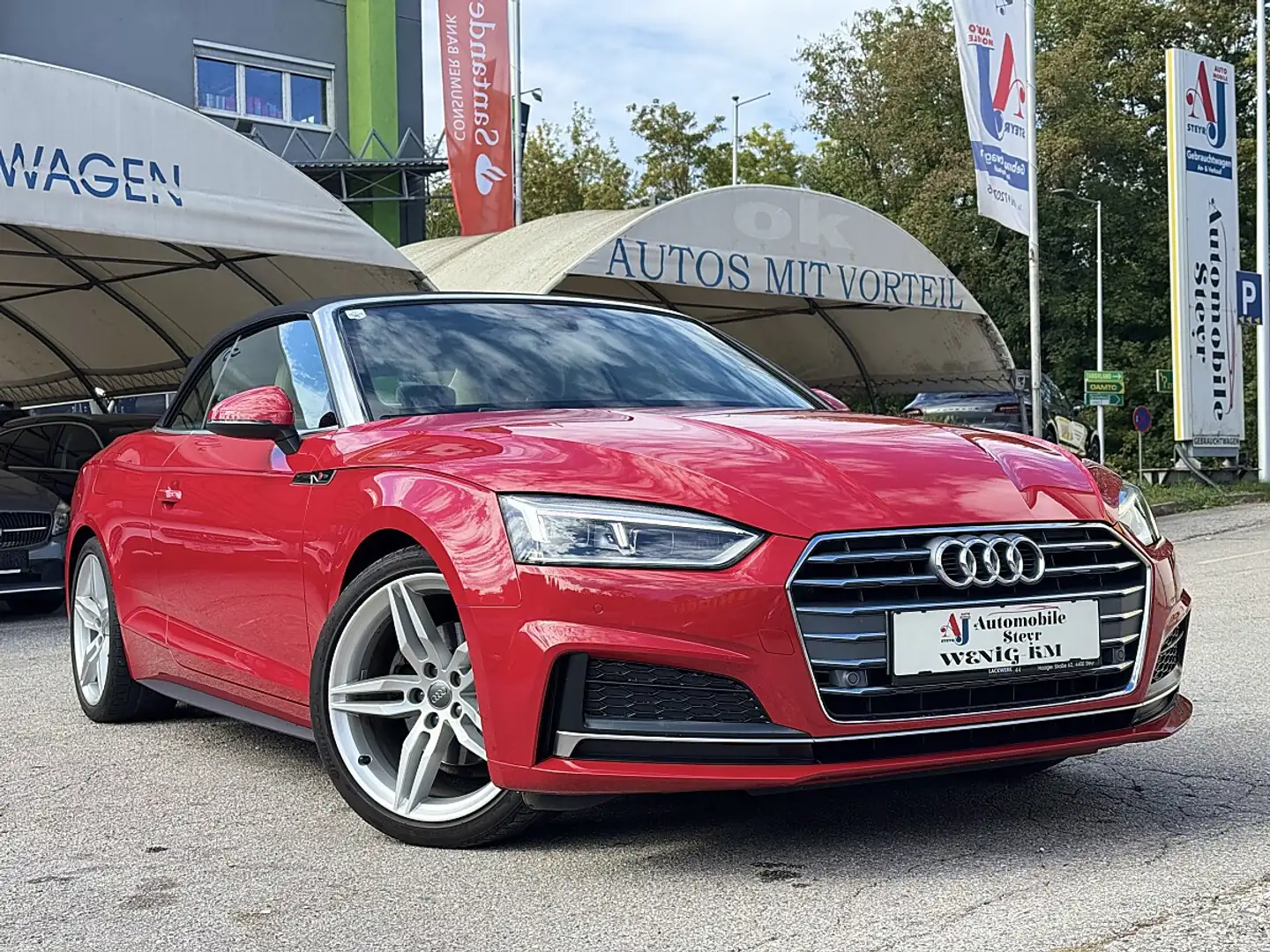 Audi A5 Cabrio 2,0 TDI sport S-tronic+S line+Navi+Kamera Rot - 1