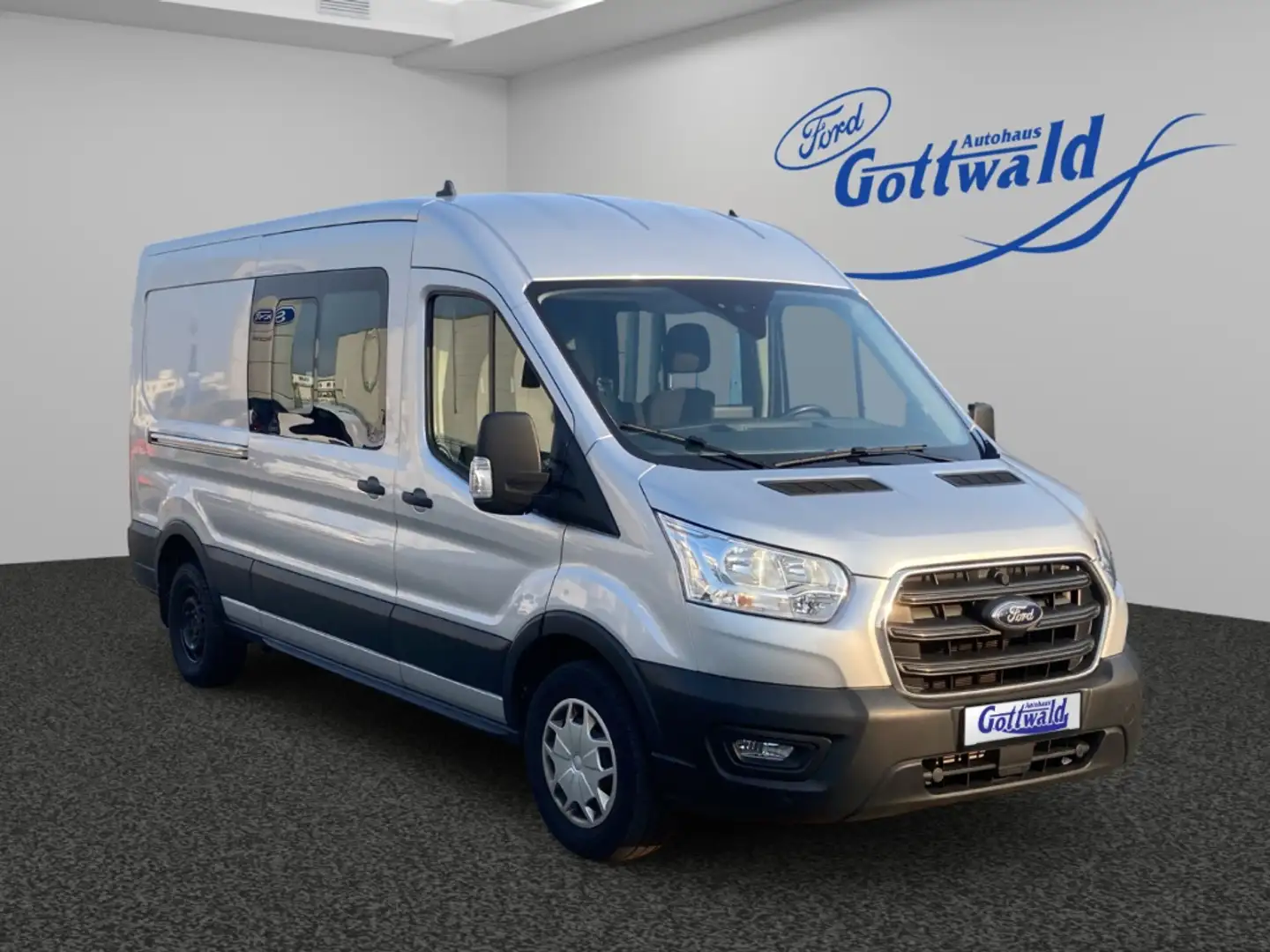 Ford Transit Kasten 350 L3 DoKa Trend 2.0 TDCi DPF EU6d Zilver - 1