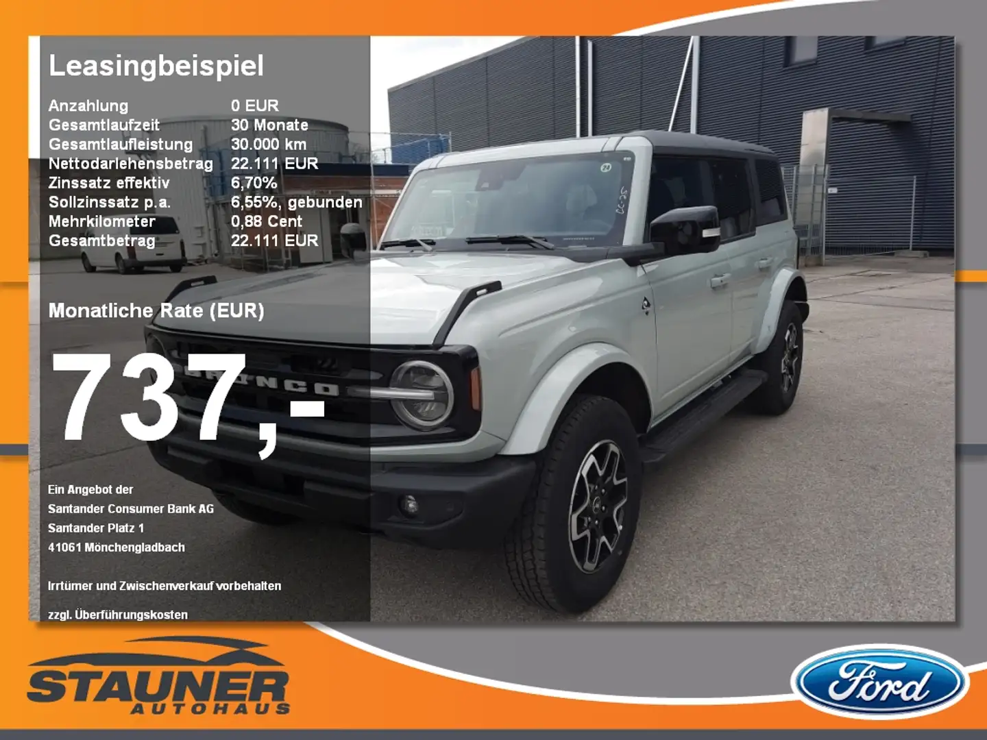 Ford Bronco 2.7l EcoBoost Outer Banks SHZ LM LED Szürke - 1