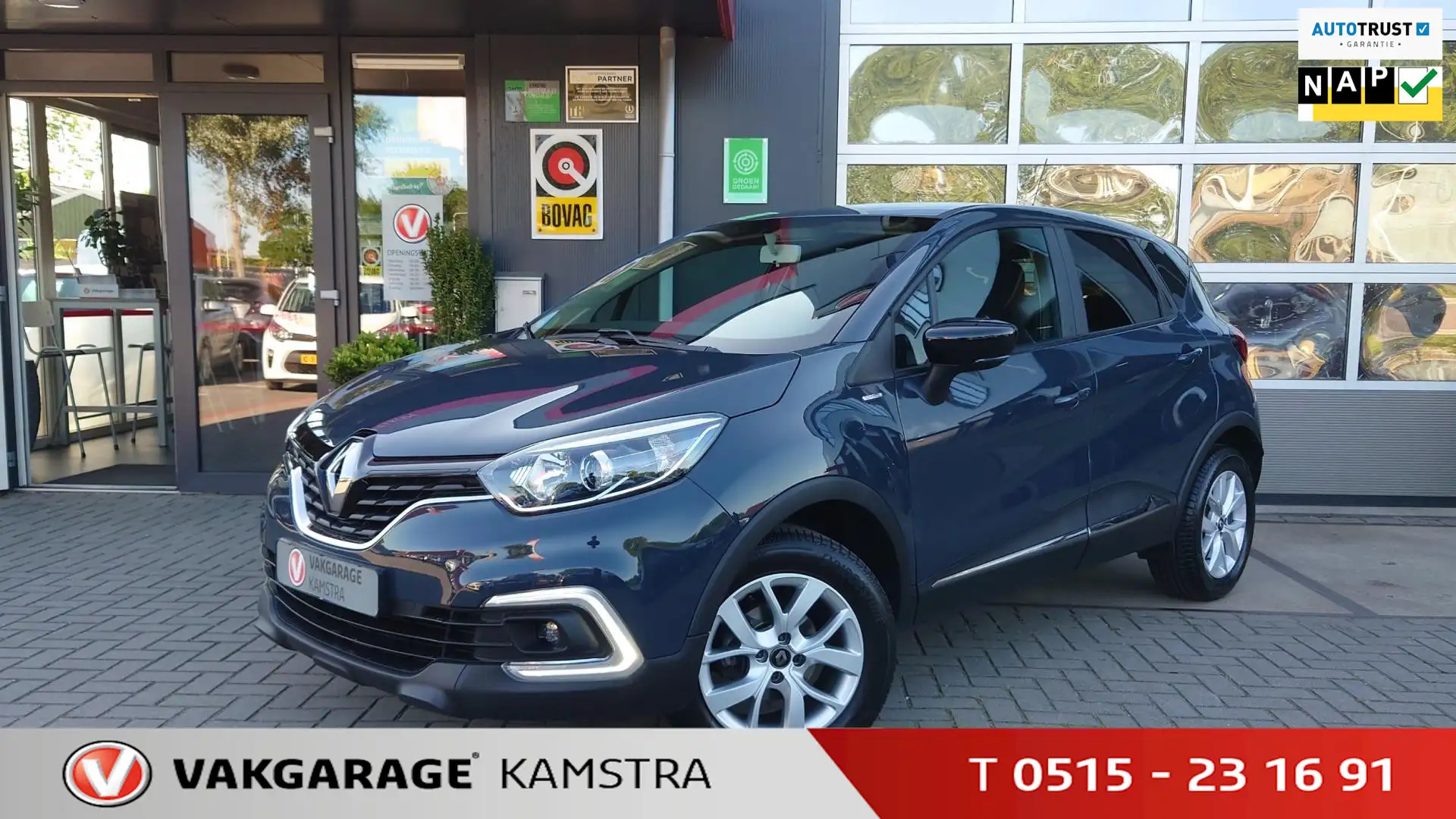 Renault Captur 0.9 TCe Limited NAP Navi/DAB+/PDC/Airco/Cruise Blauw - 1