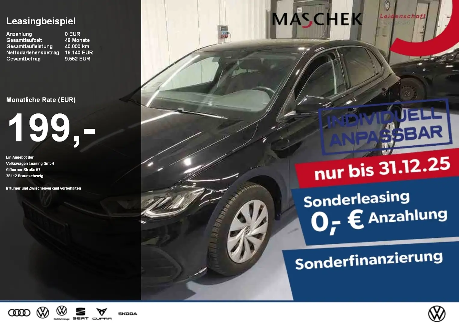 Volkswagen Polo 1.0 TSI DSG LED Navi Mirrorlink Sitzh Keyless Schwarz - 1