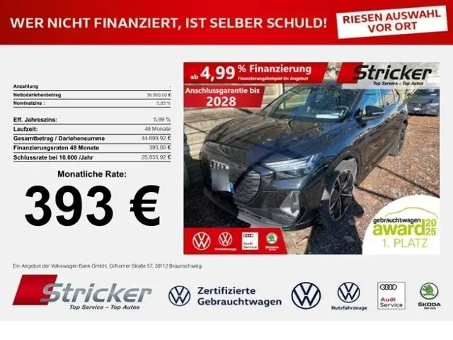 Audi Q4 e-tron Sportback S-Line 45 393,-ohne Anzahlung Matrix