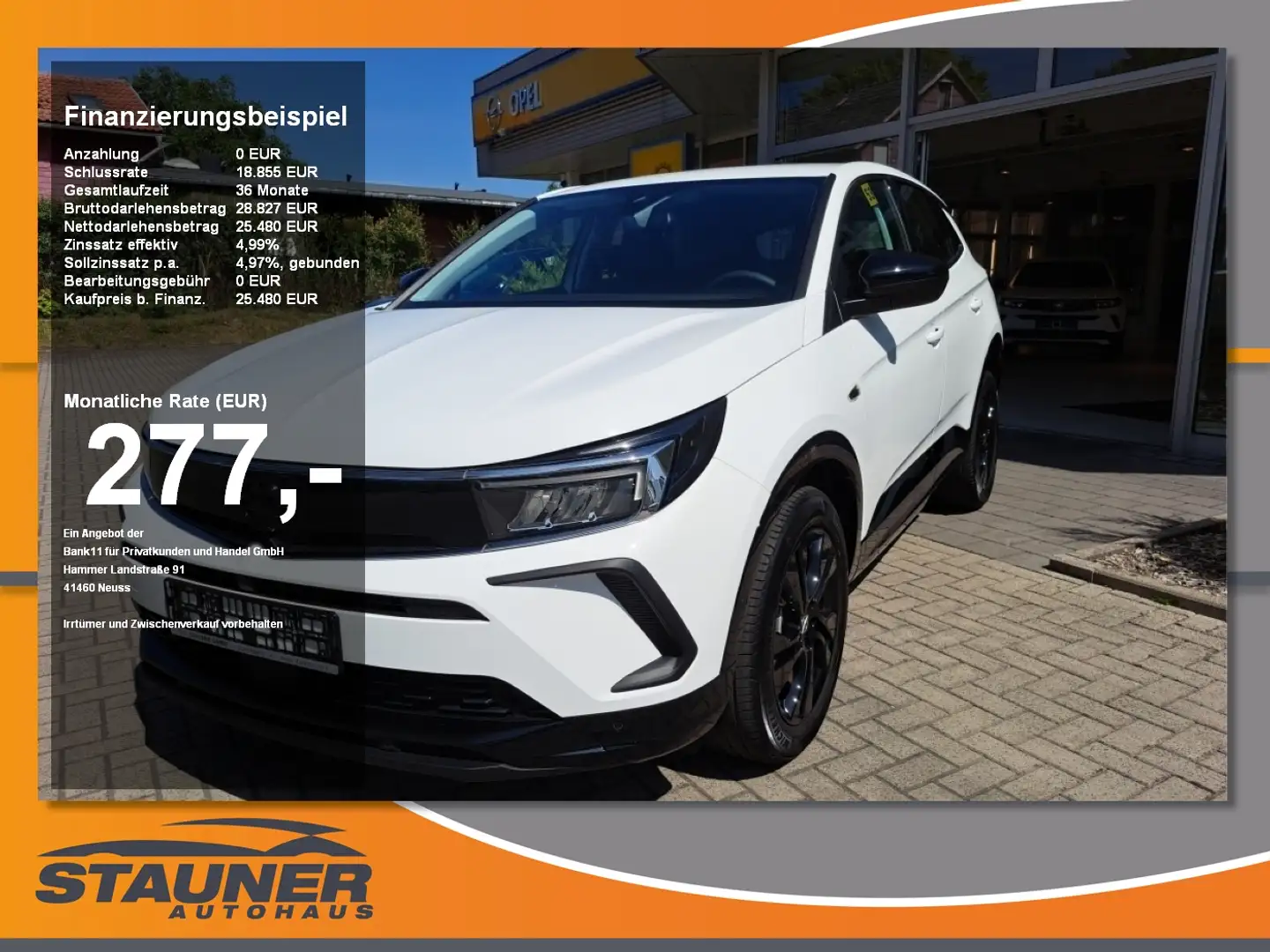 Opel Grandland 1.5 D GS Line Lenk-Sitzheizung, Navi, LED Scheinwe Blanc - 1